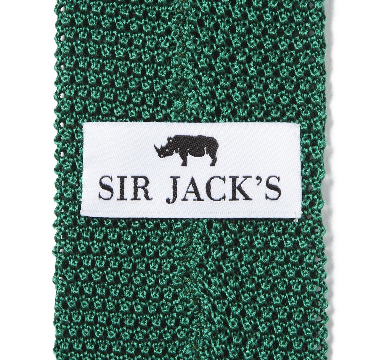 Sir Jack's Classic Knit Silk Tie in Spruce Green