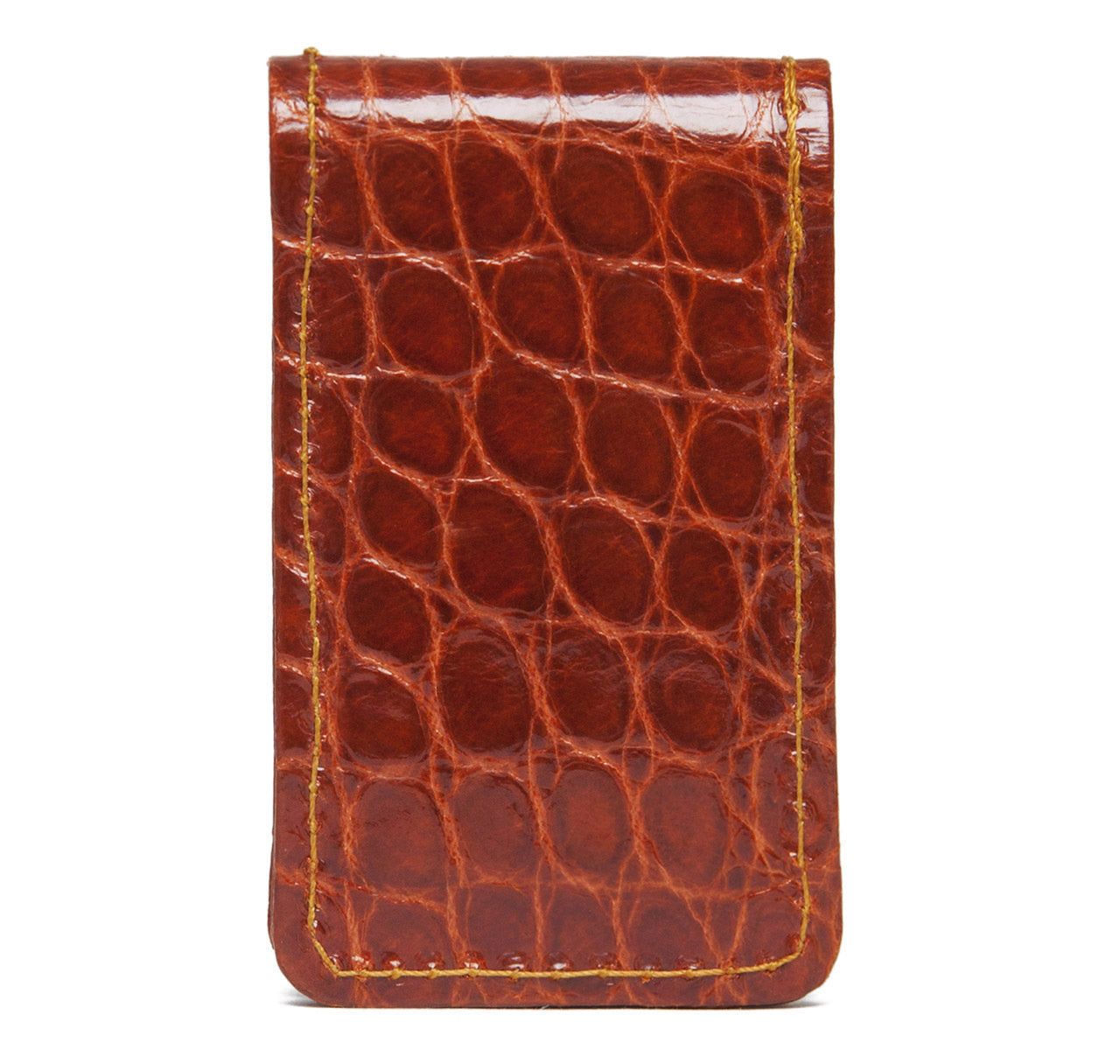 Sir Jack's Glazed Cognac Alligator Money Clip