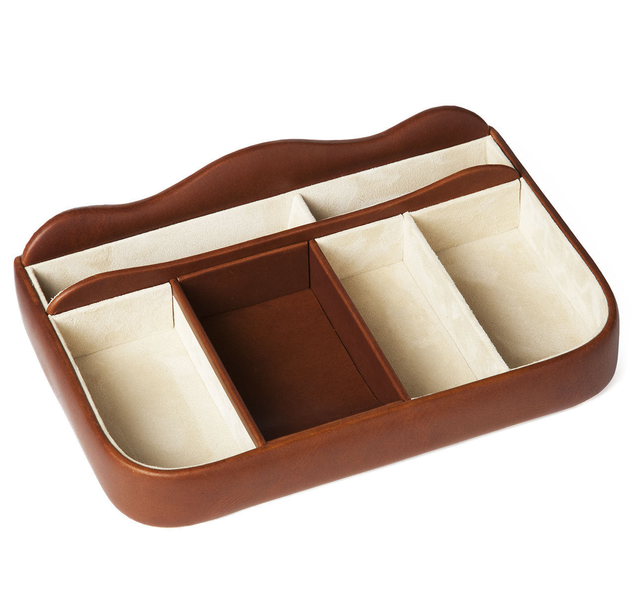 Havana Leather Dresser Tray