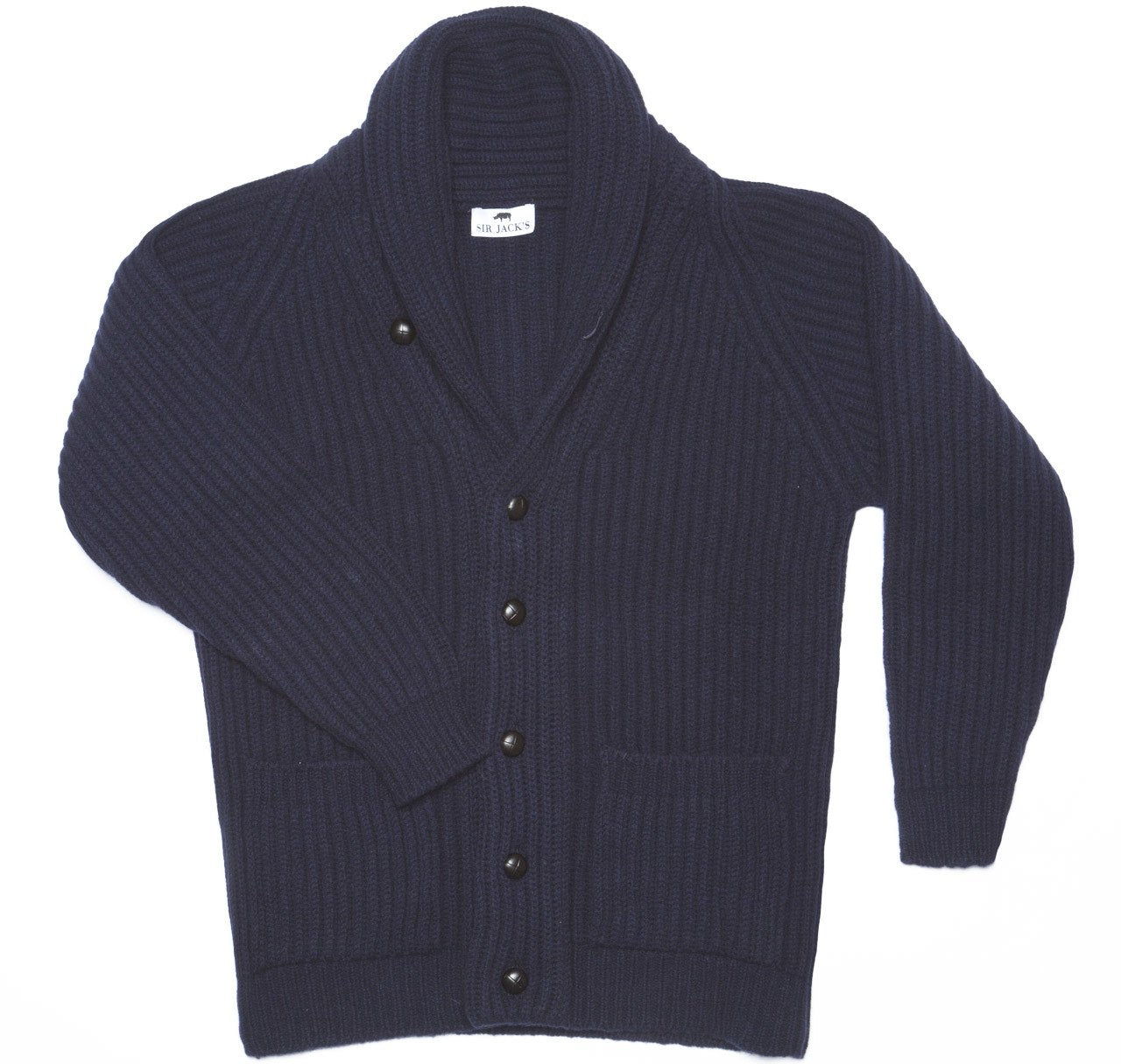 Highland Navy Shawl Cardigan Sweater