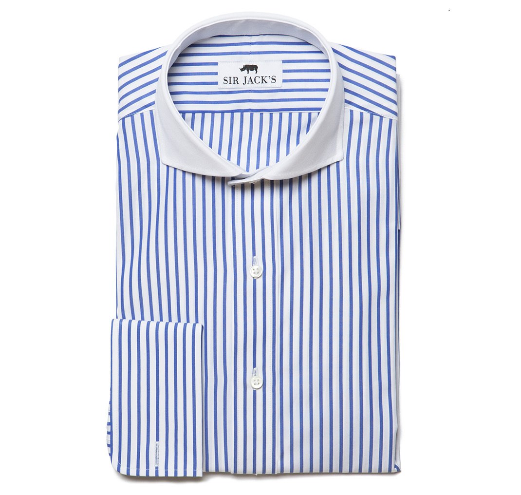 Lennox Navy Stripe Shirt French Cuff