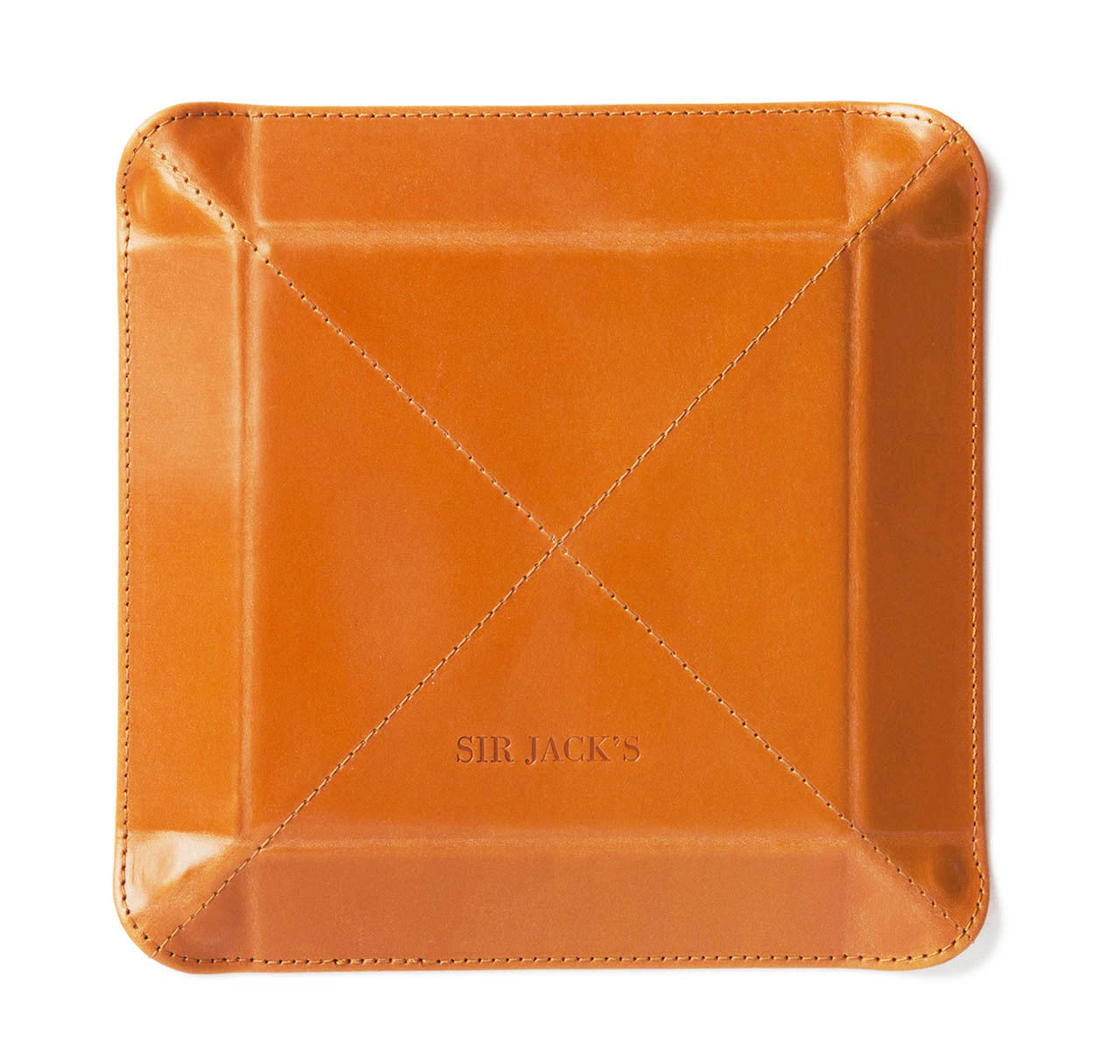 London Tan Leather Travel Tray