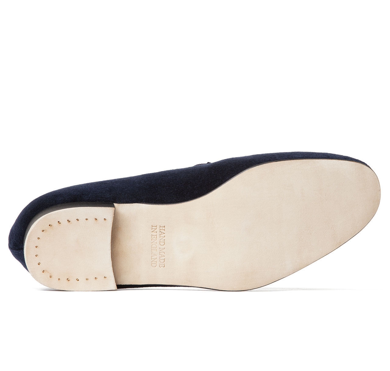 Navy Albert Velvet Slippers