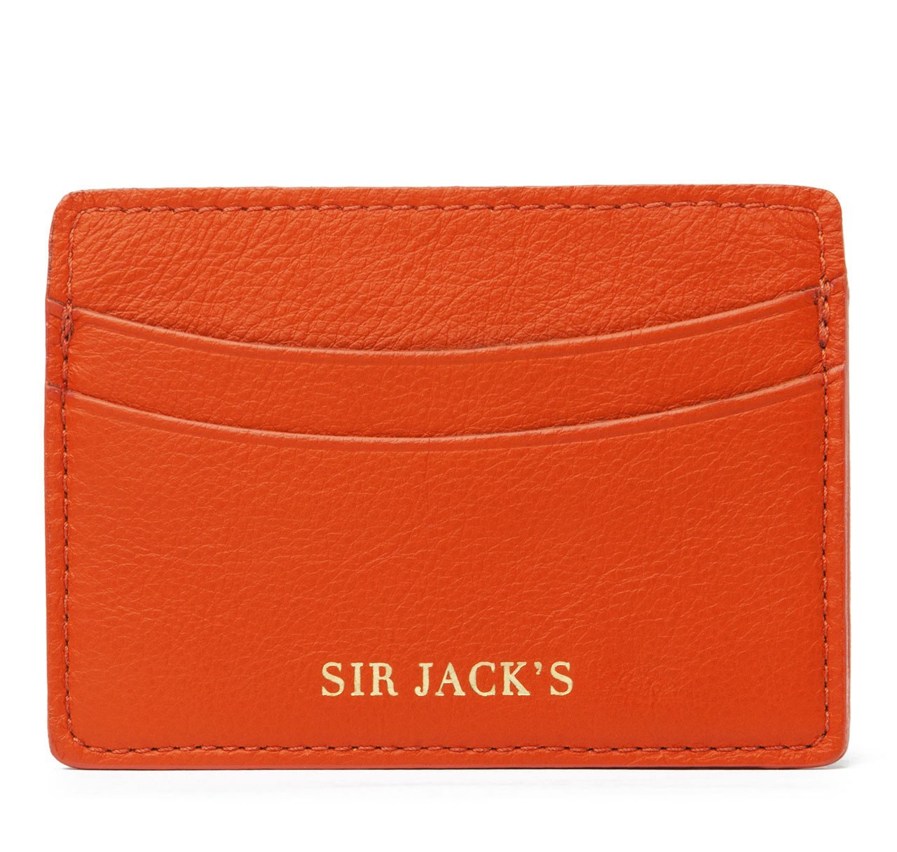 Orange Calfskin Card Holder