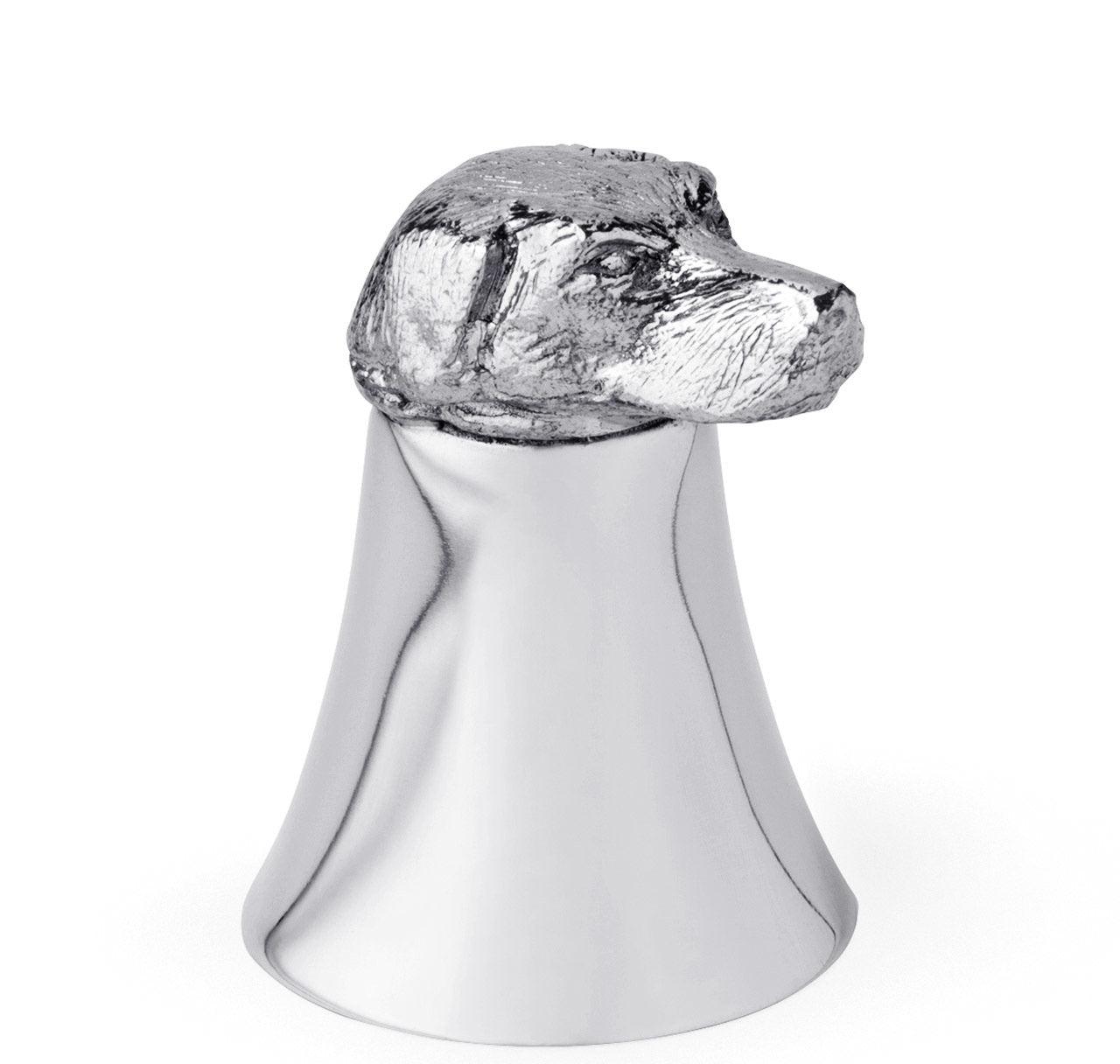 Pewter Dog's Head Spirit Measure & Stirrup Cup