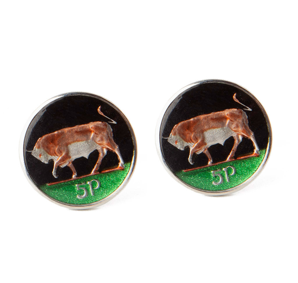 Irish Bull Coin Cufflinks