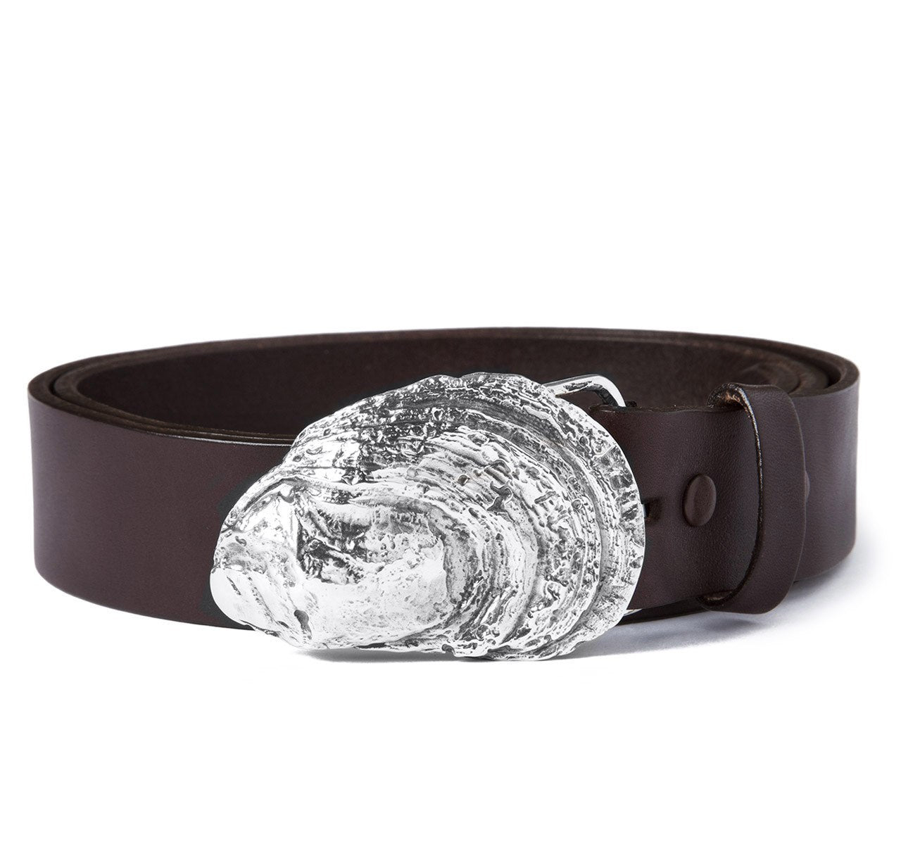 Sterling Oyster Shell Belt Buckle