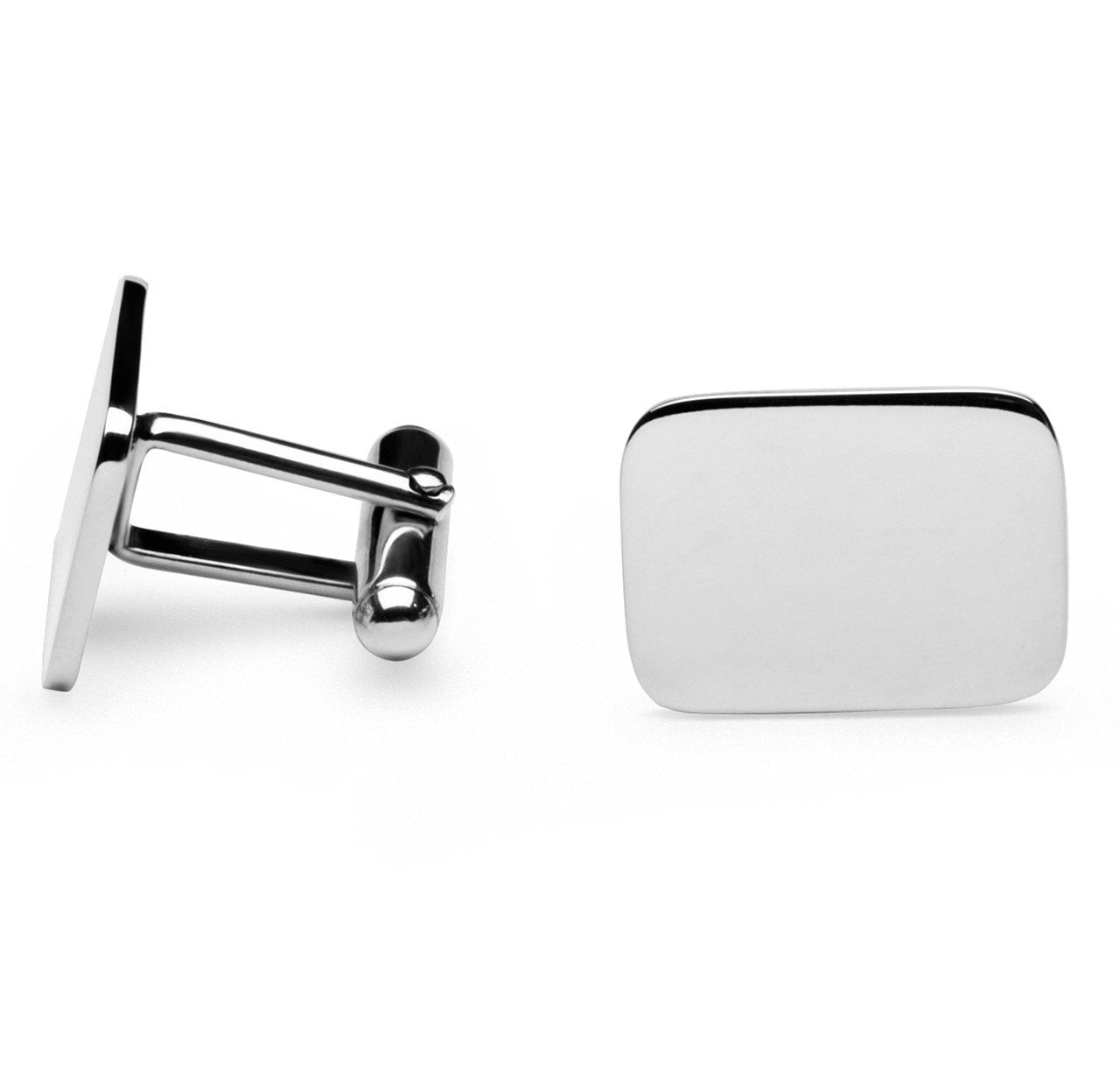 Sir Jack's Sterling Silver Rectangle Cufflinks