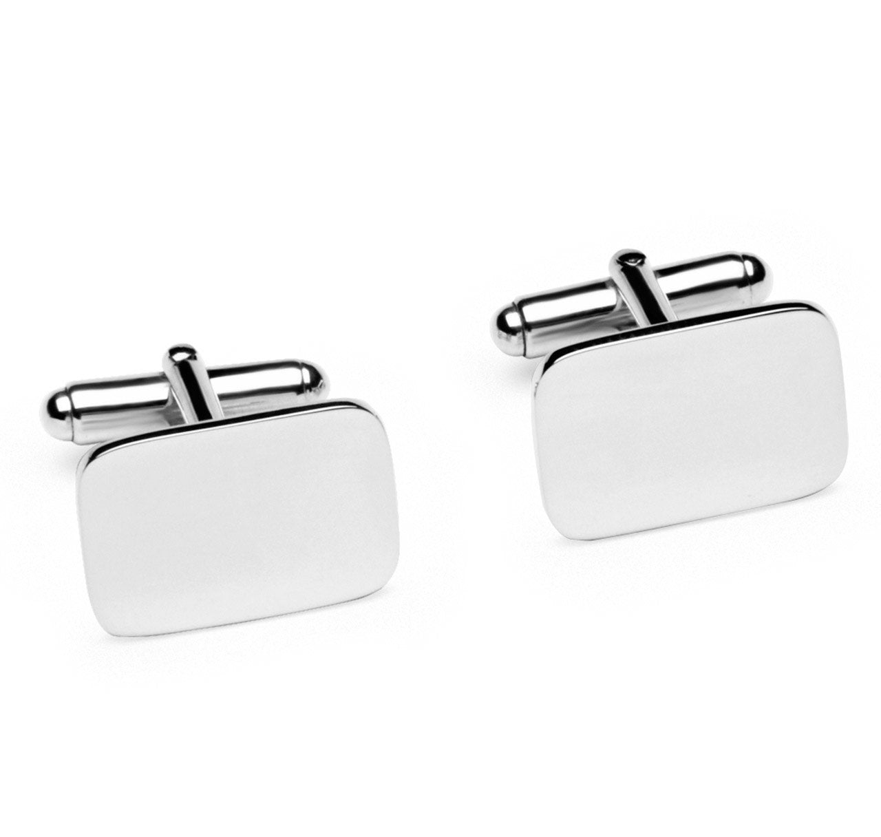 Sir Jack's Sterling Silver Rectangle Cufflinks