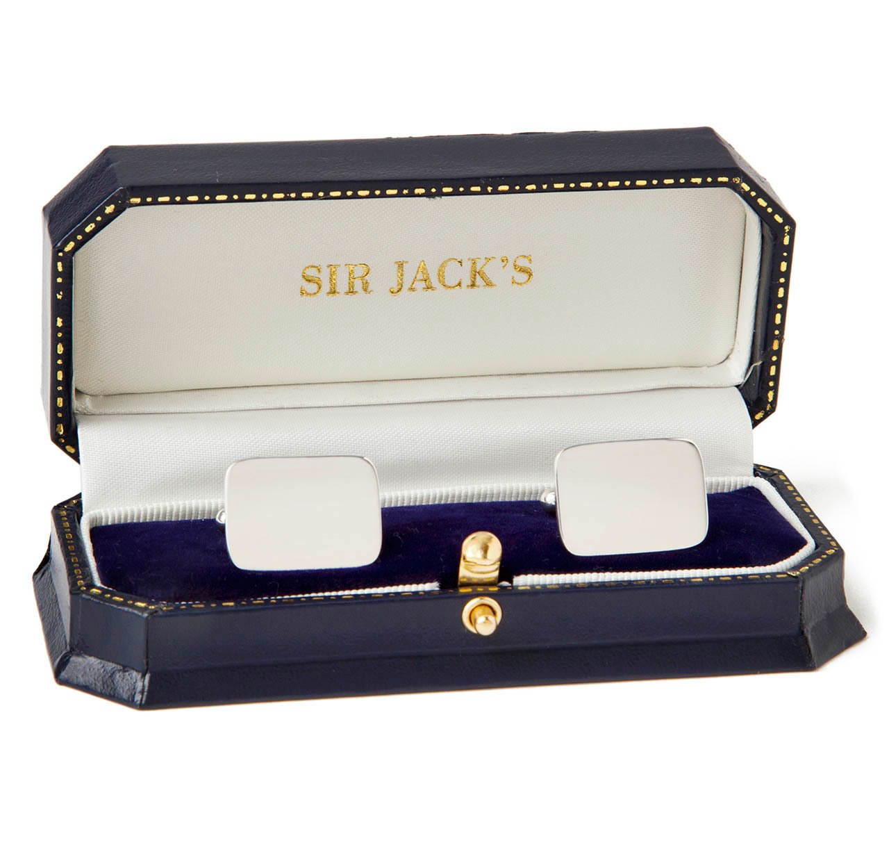 Sir Jack's Sterling Silver Rectangle Cufflinks