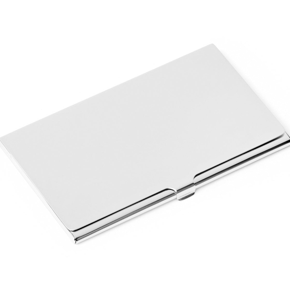  Bey-Berk D261N Silver Business Card Case with Gold