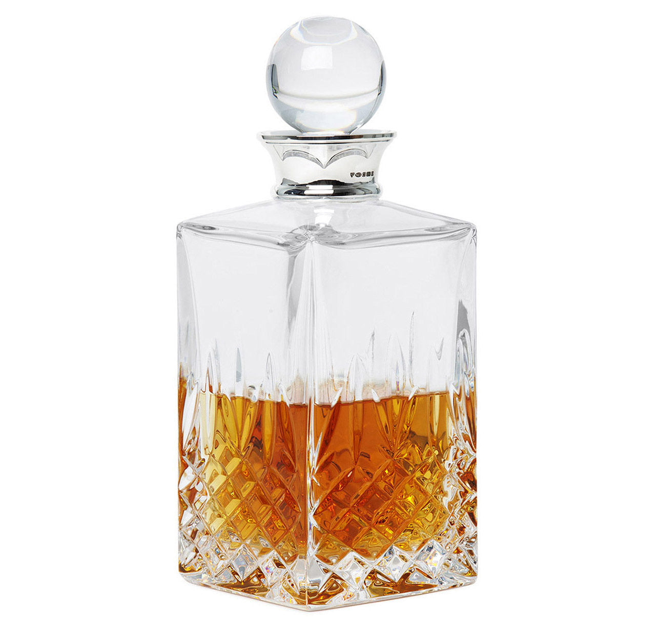 Sir Jack's Sterling Silver & Crystal Balmore Spirits Decanter