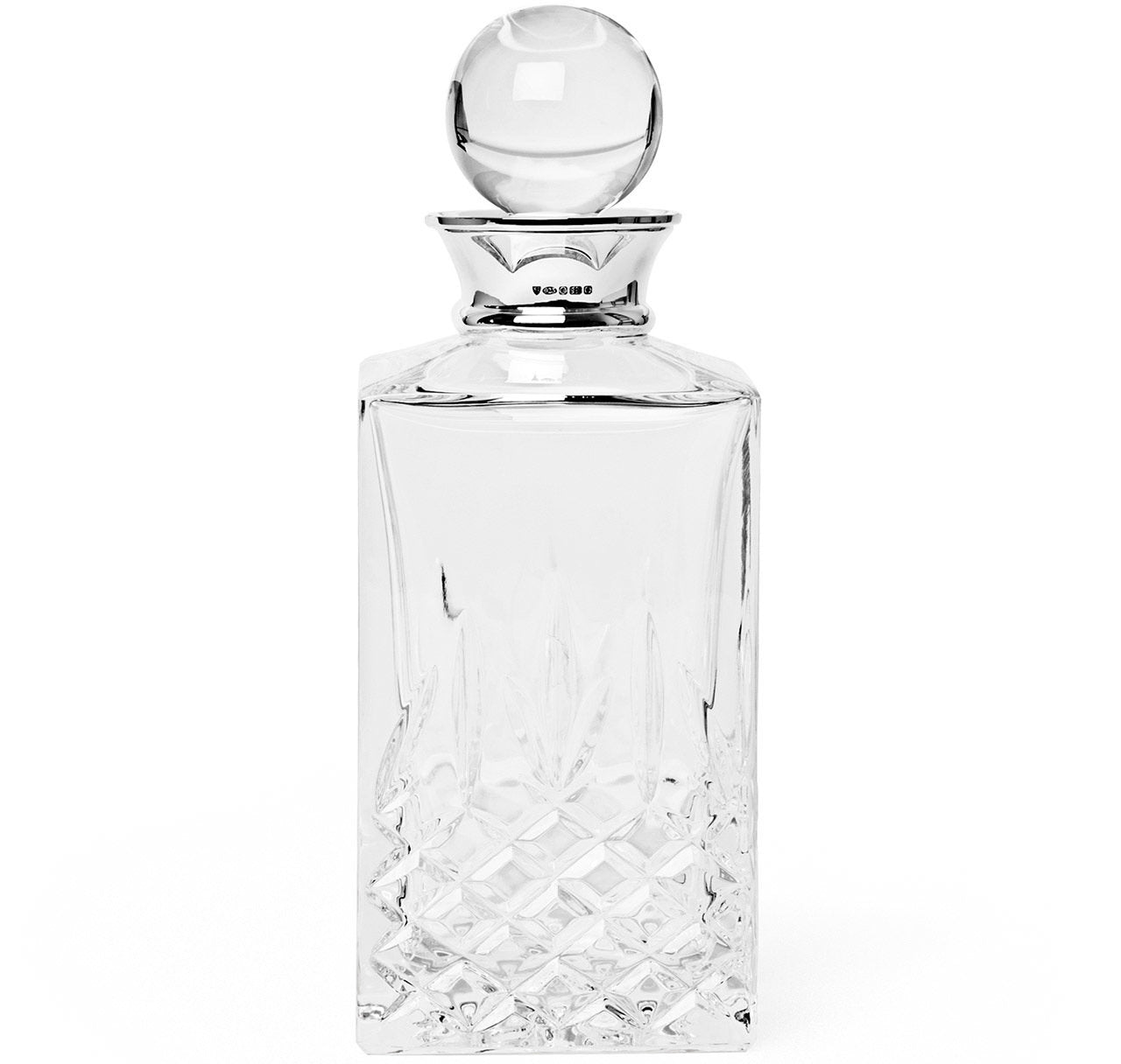 Sir Jack's Sterling Silver & Crystal Balmore Spirits Decanter