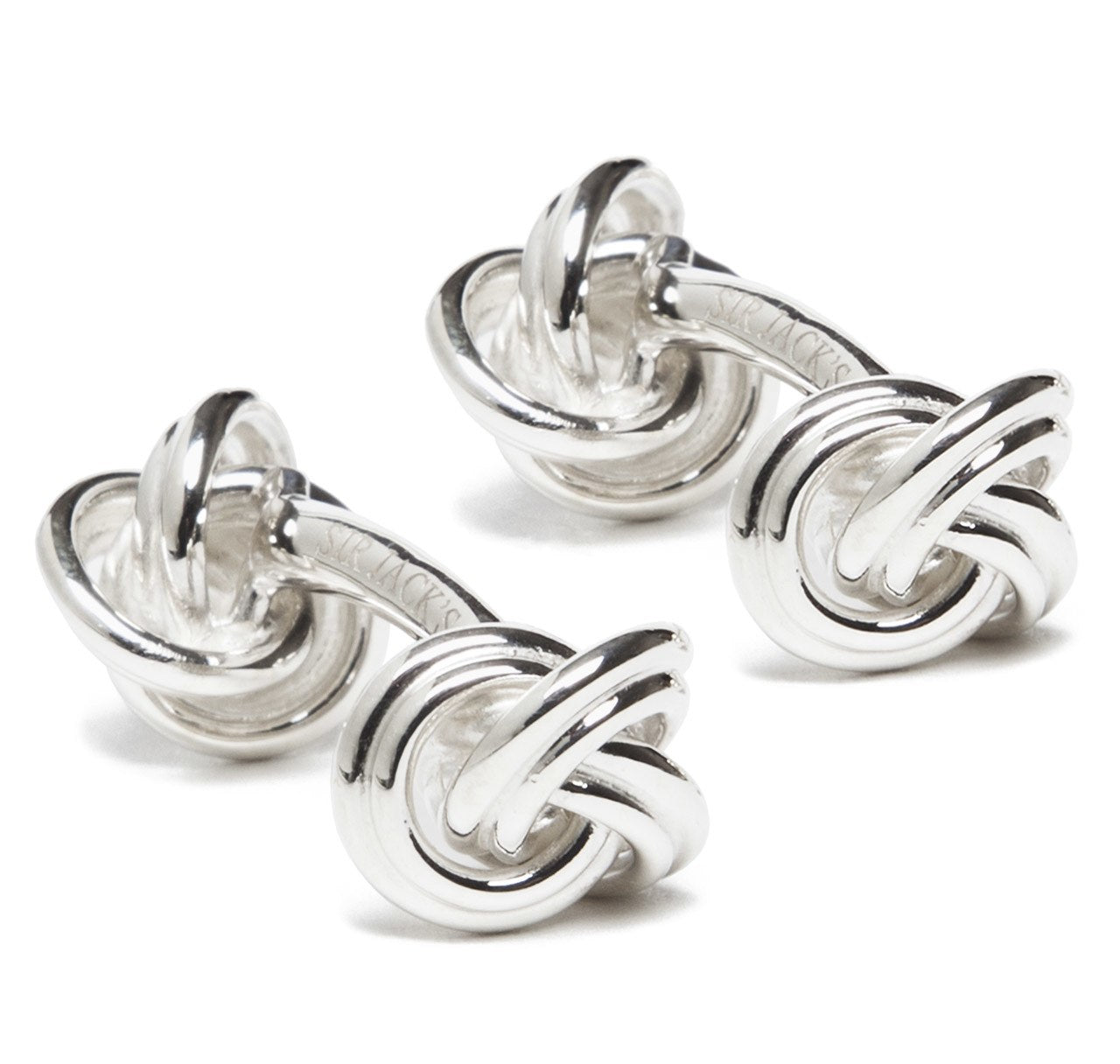 Sir Jack's Sterling Silver Double Knot Cufflinks