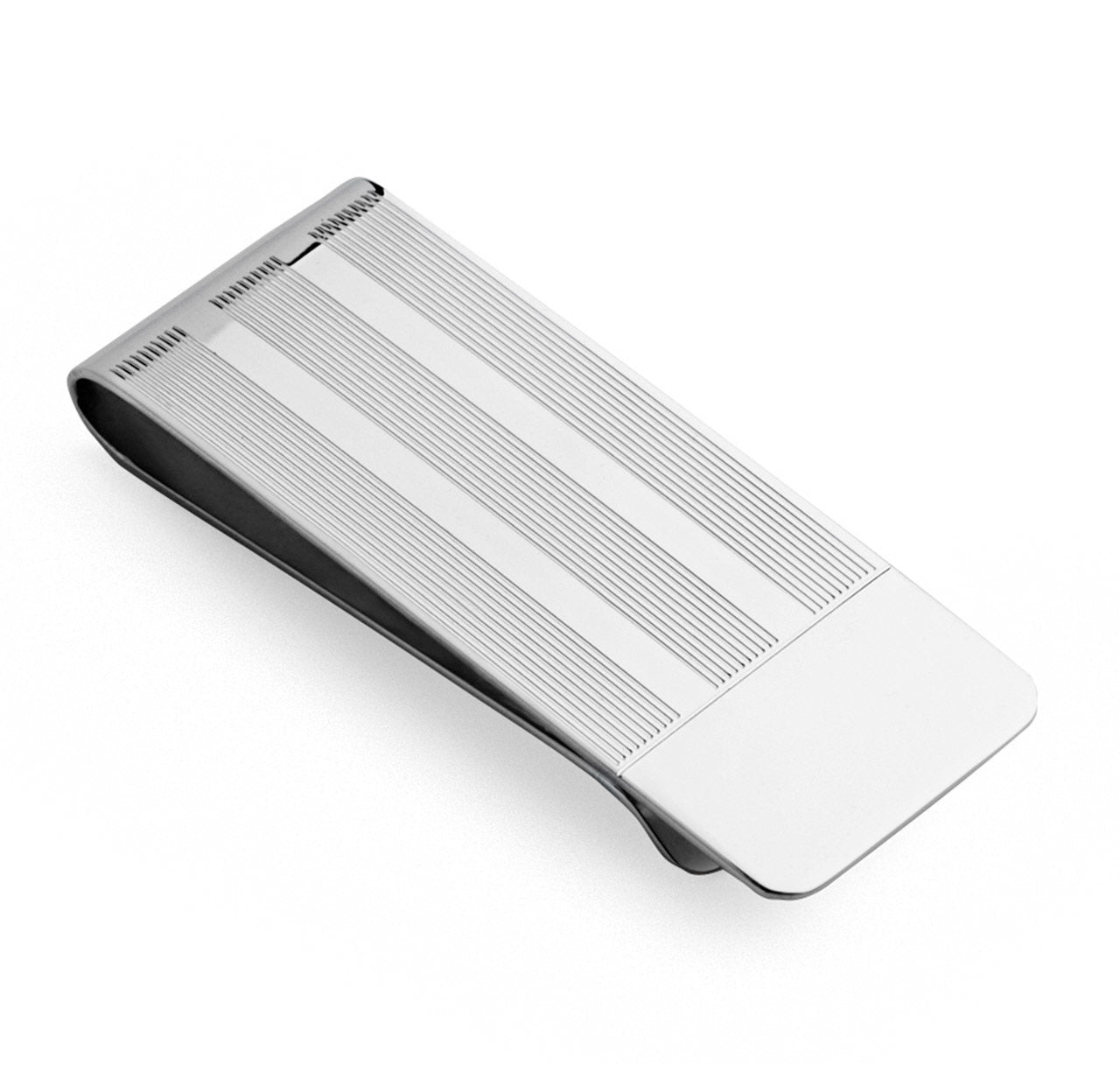 Sterling Silver Engine-Turned Money Clip