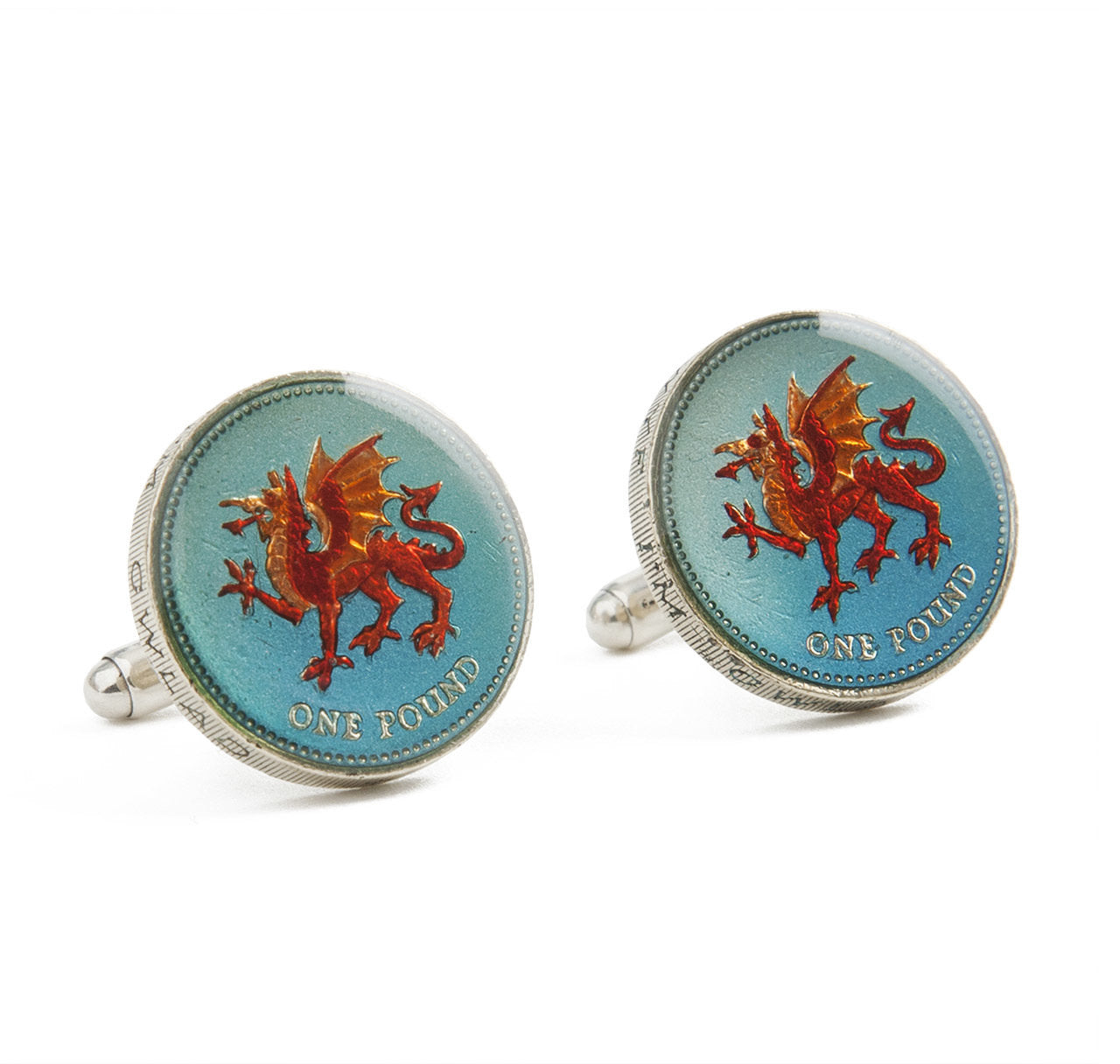 Sir Jack's Welsh Pound Coin Cufflinks