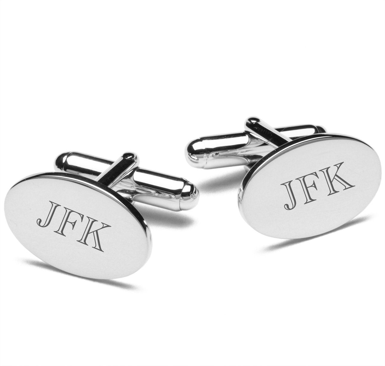 Sir Jack's Sterling Silver Oval Cufflinks