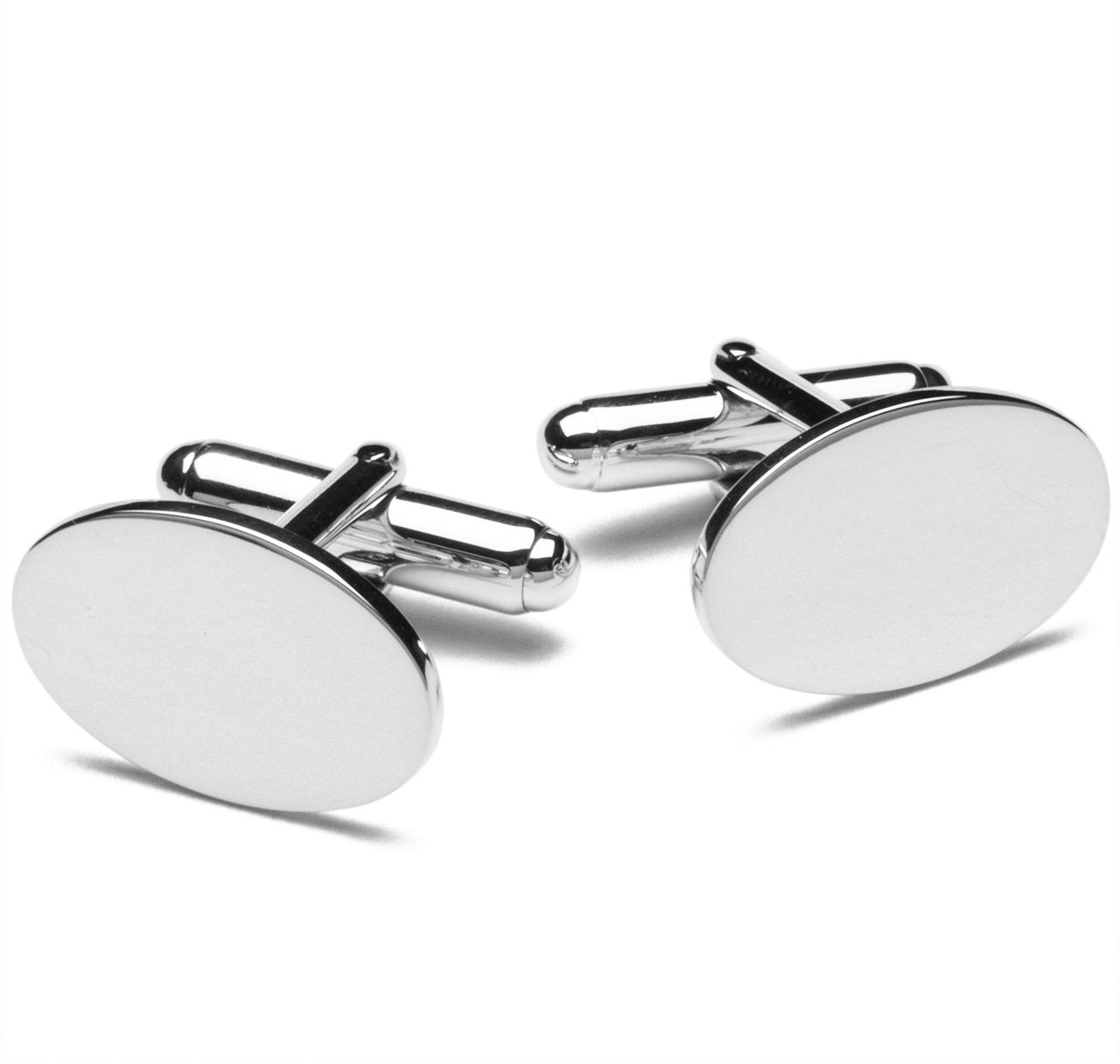 Sir Jack's Sterling Silver Oval Cufflinks