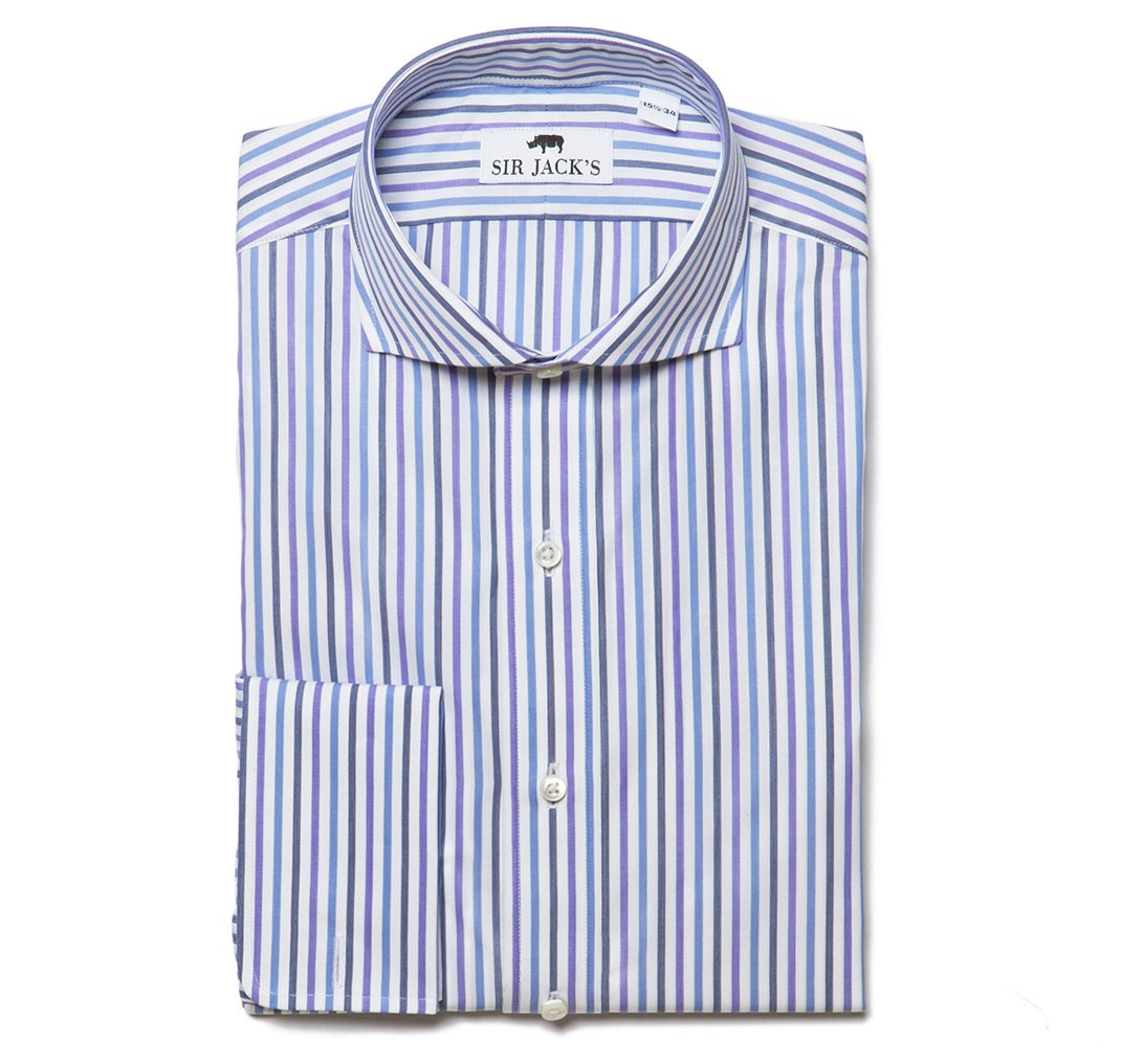 Sir Jack's Lennox Multi-Stripe Shirt French Cuff