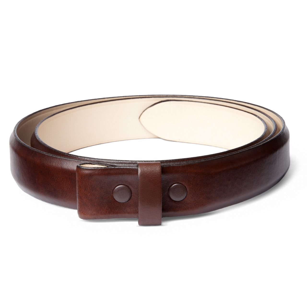 Brown Pulled Leather 1" Belt Strap