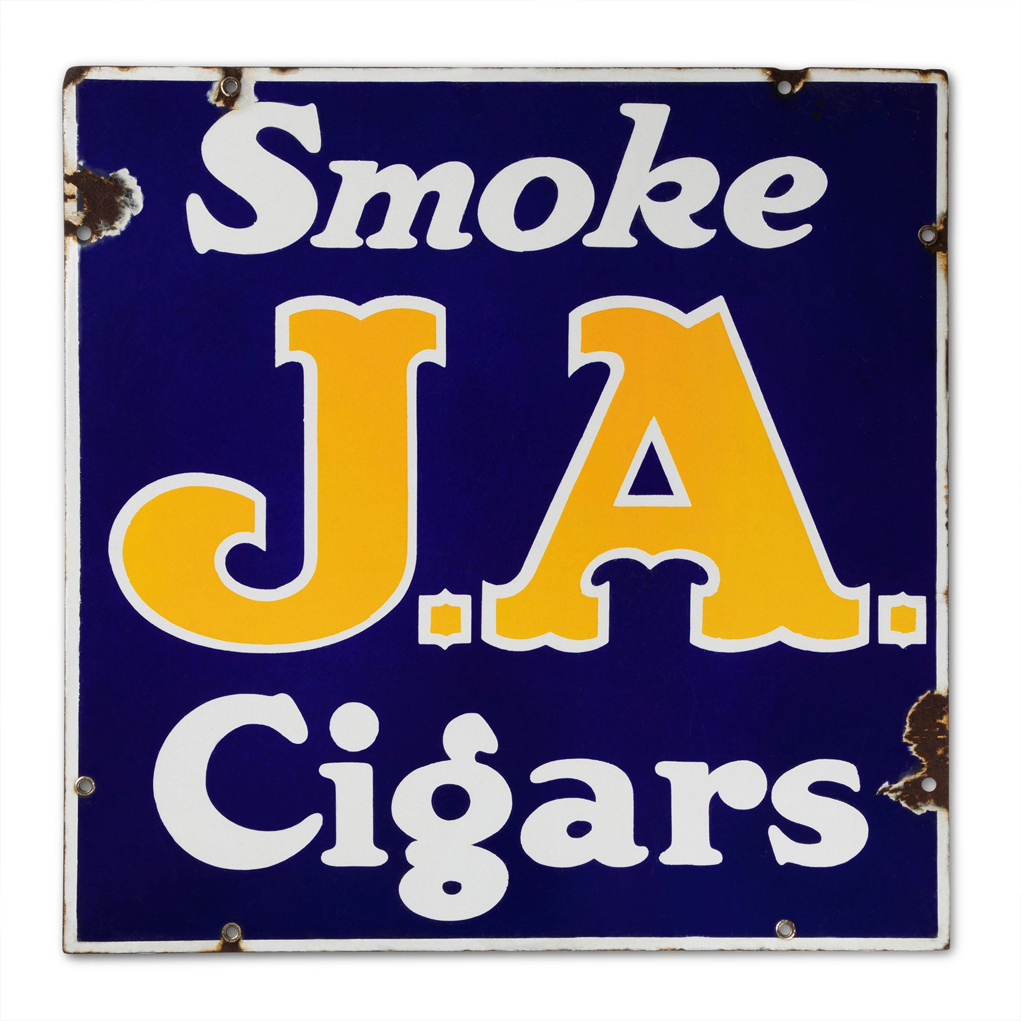 J.A. Cigar Porcelain Cigar Sign