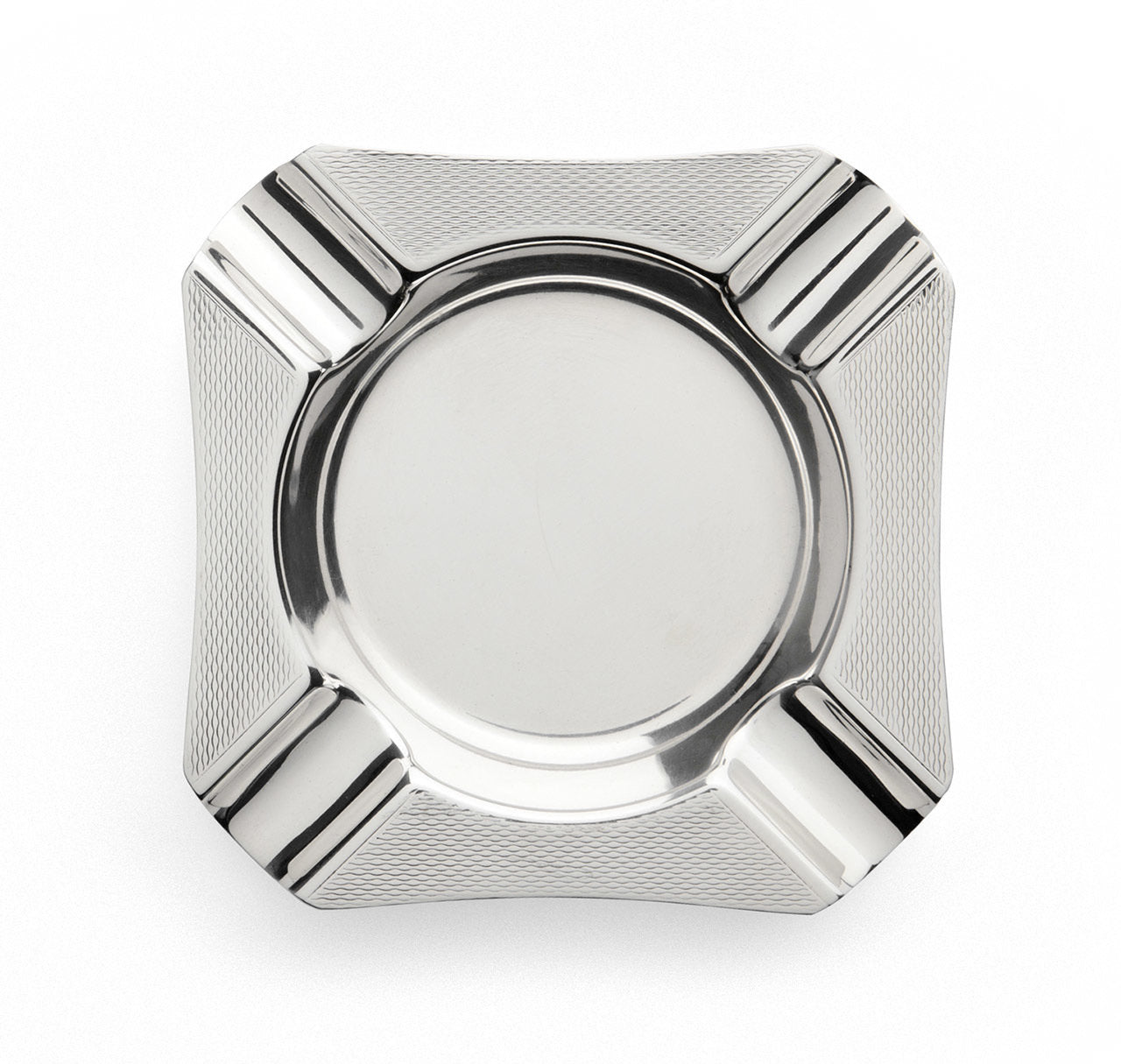Sterling Silver Engine-Turned Ashtray
