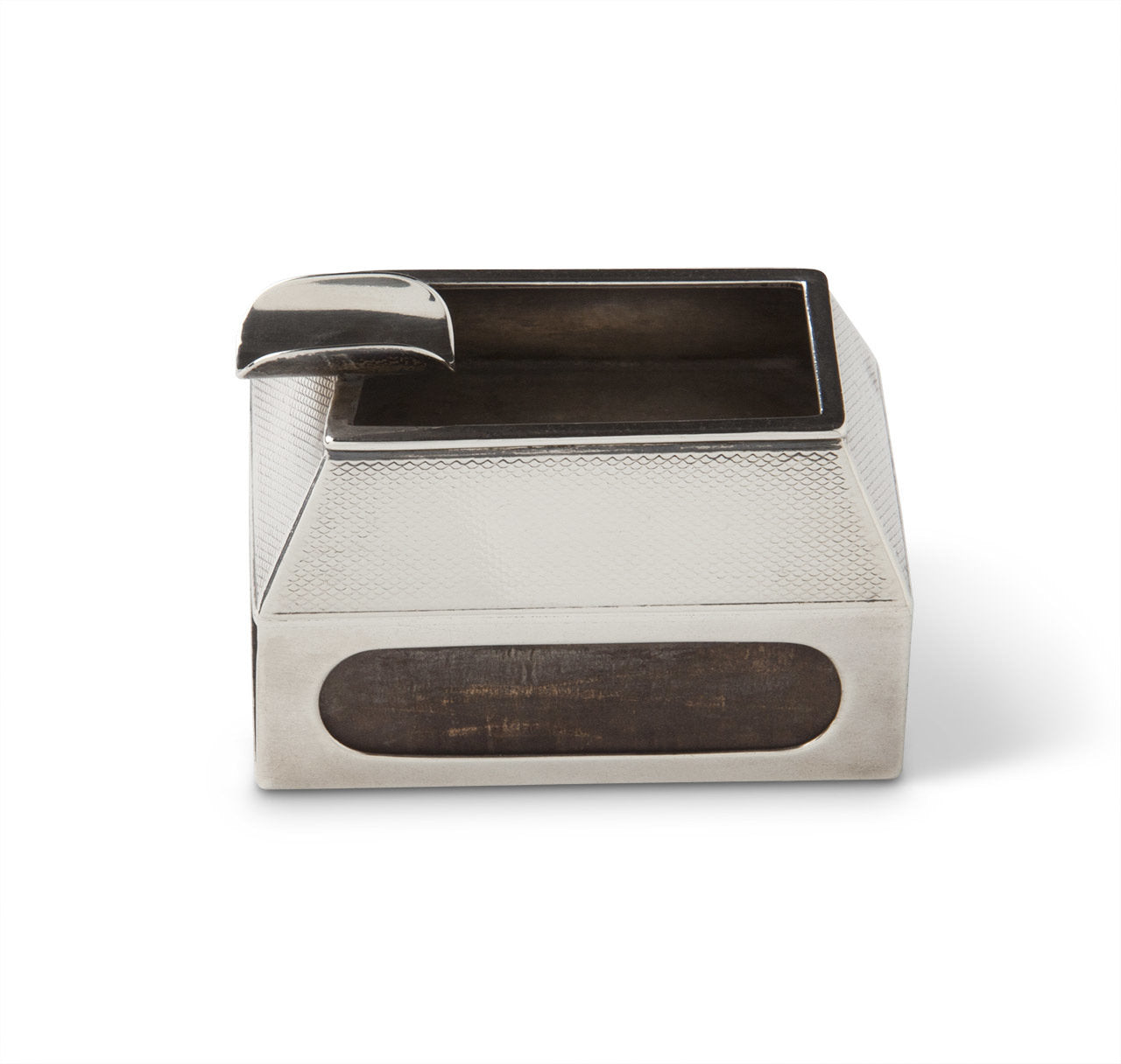 Sterling Silver Engine-Turned Ashtray & Matchbook Holder