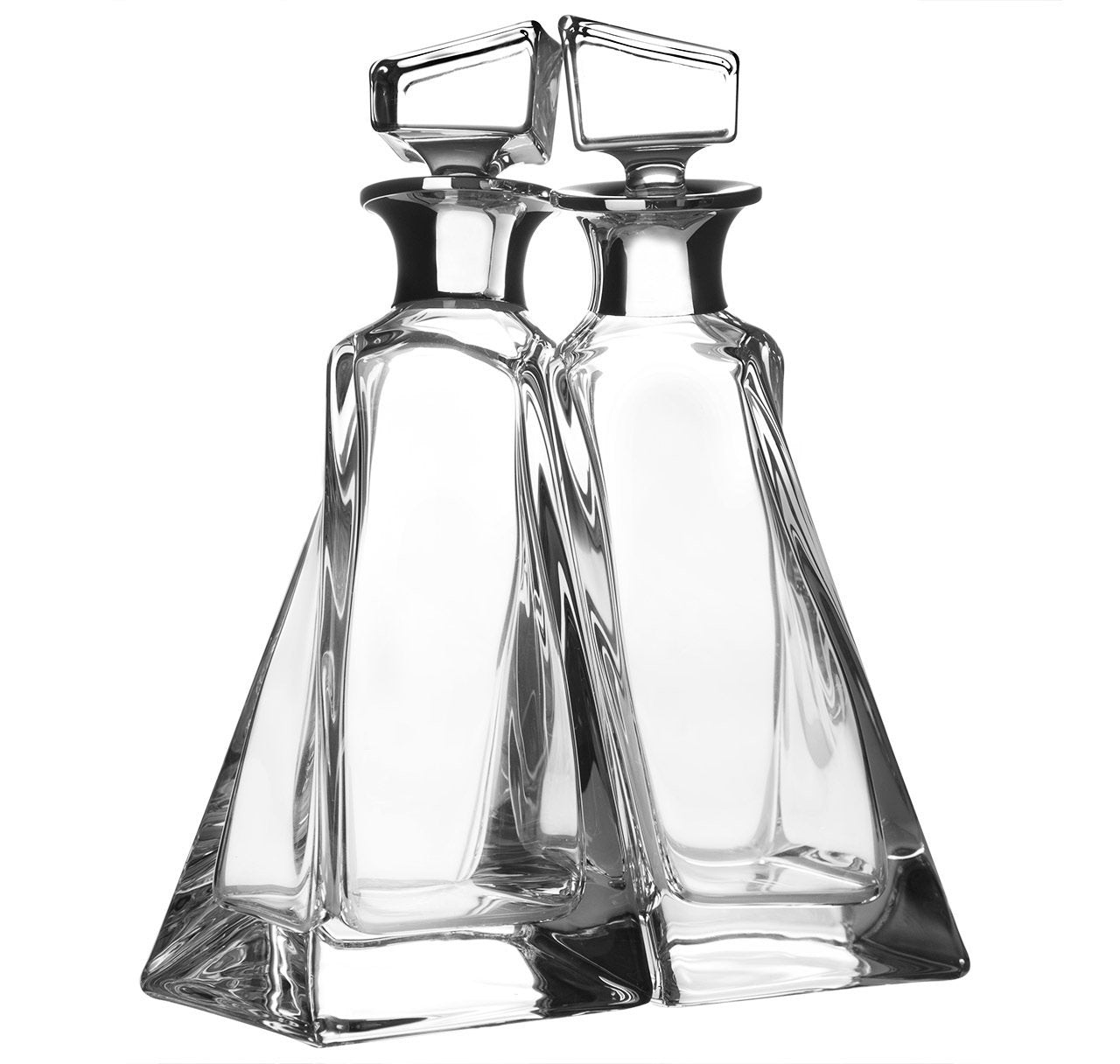 Sterling Silver & Crystal Lovers Decanter Set