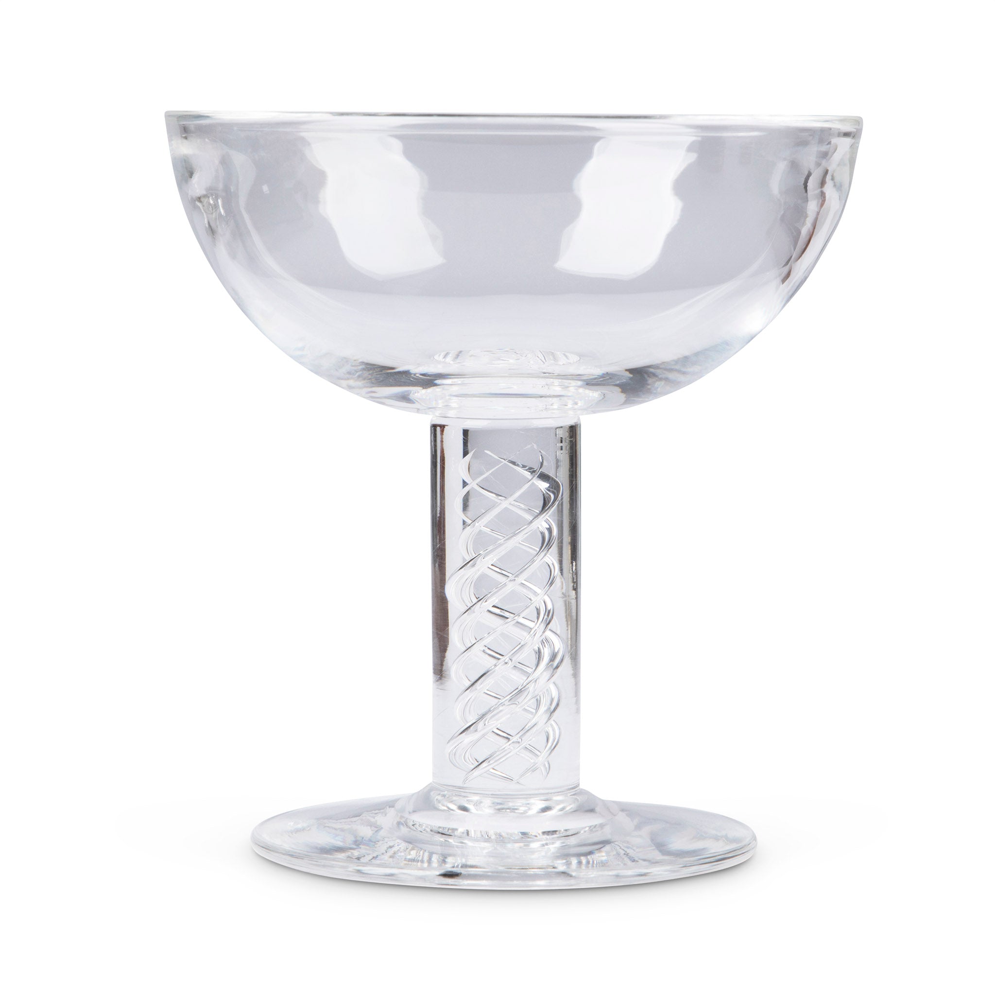 Steuben Crystal Air Twist Champagne Coupe Goblet