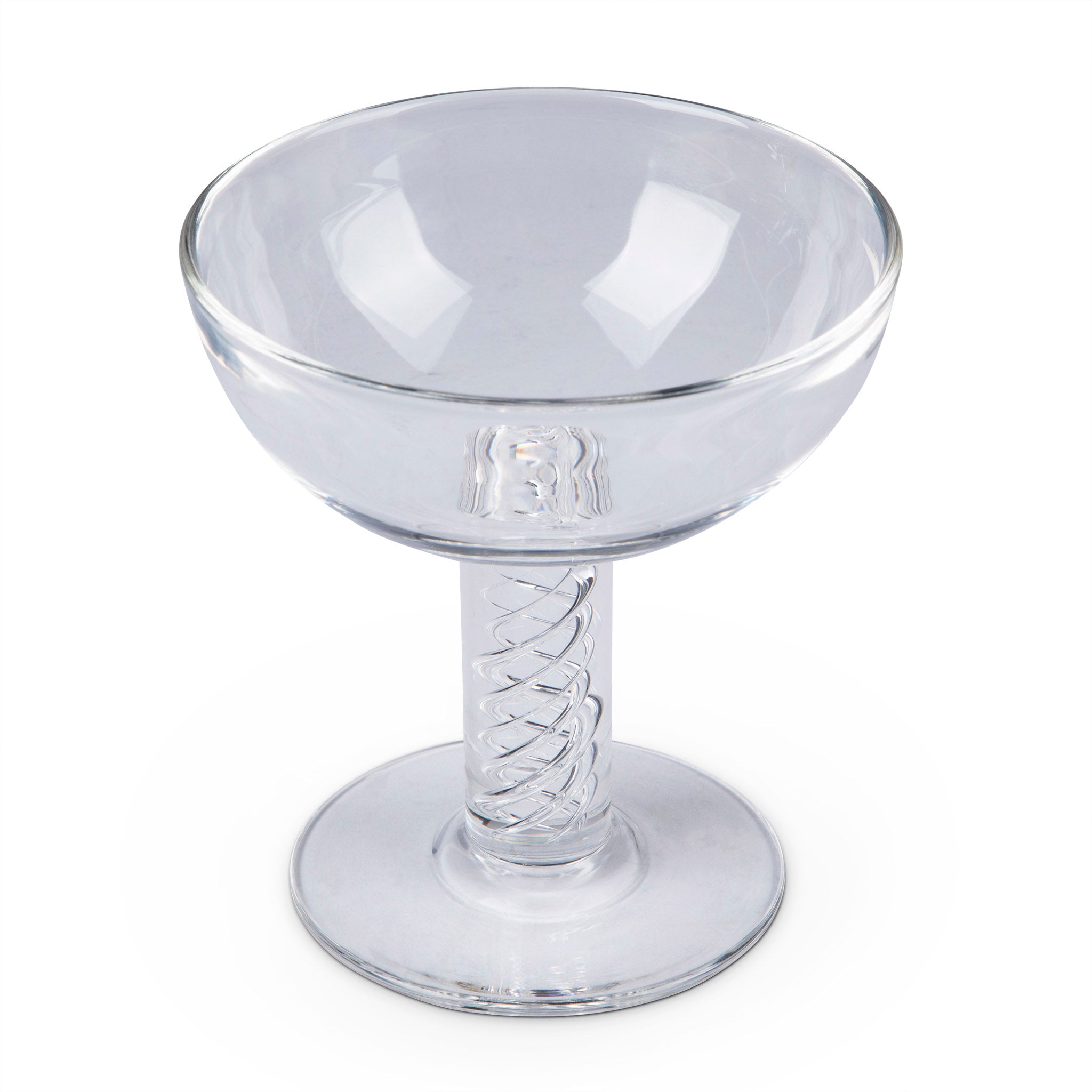 Steuben Crystal Air Twist Champagne Coupe Goblet