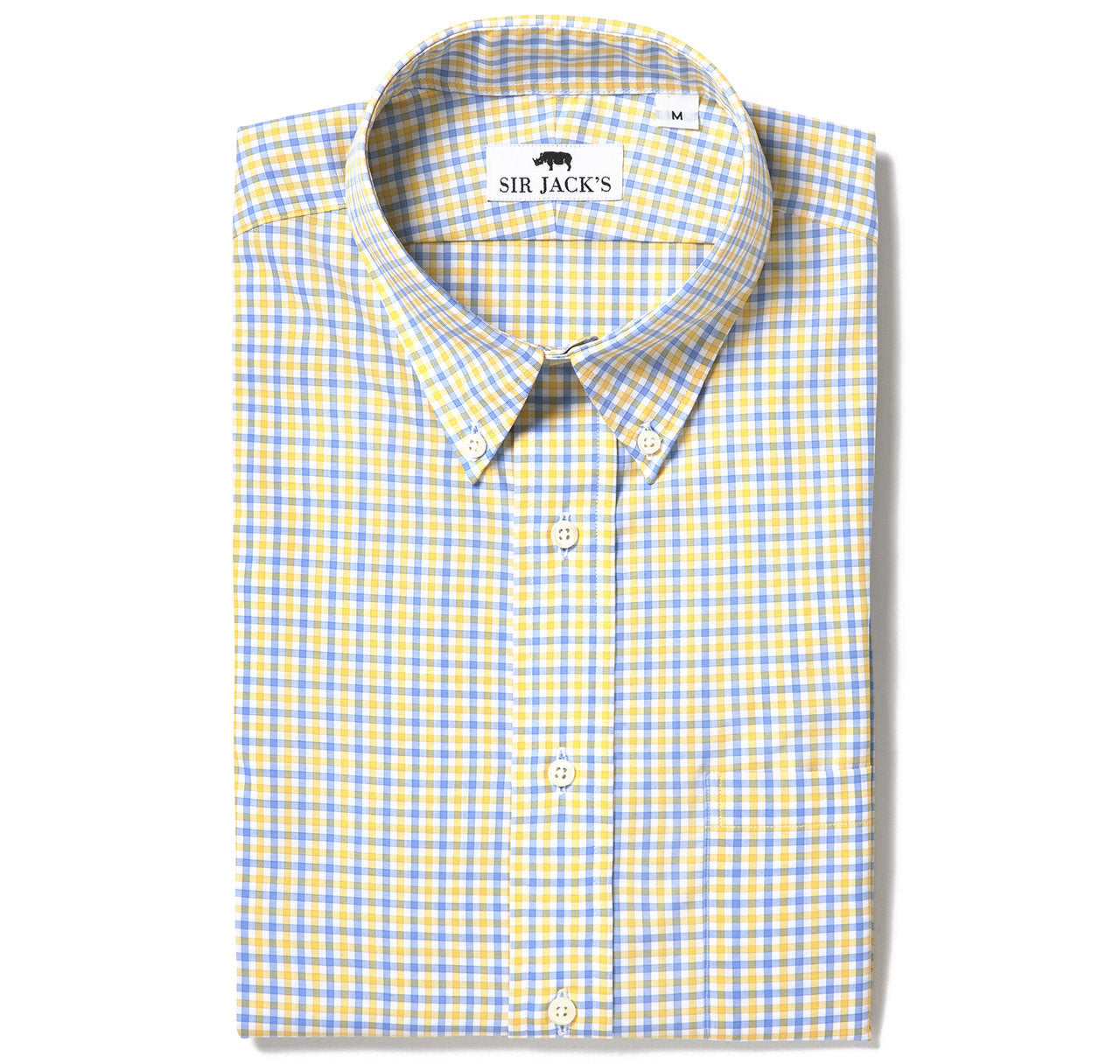 Sudbury Gingham Shirt in Yellow & Blue Check