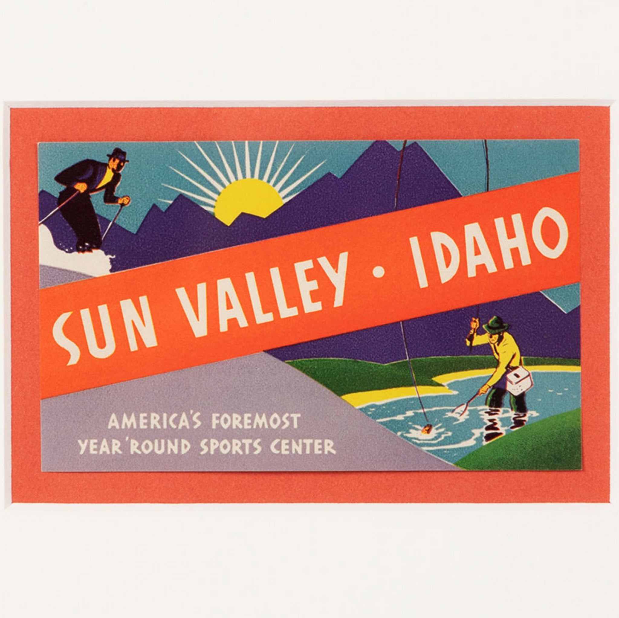 Sun Valley Idaho Travel Luggage Label