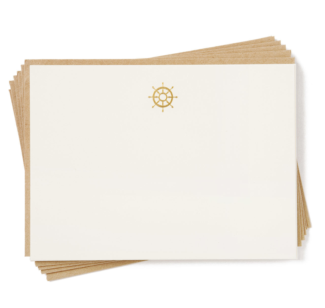 Terrapin Stationers Engraved Golden Nautical Stationery Set