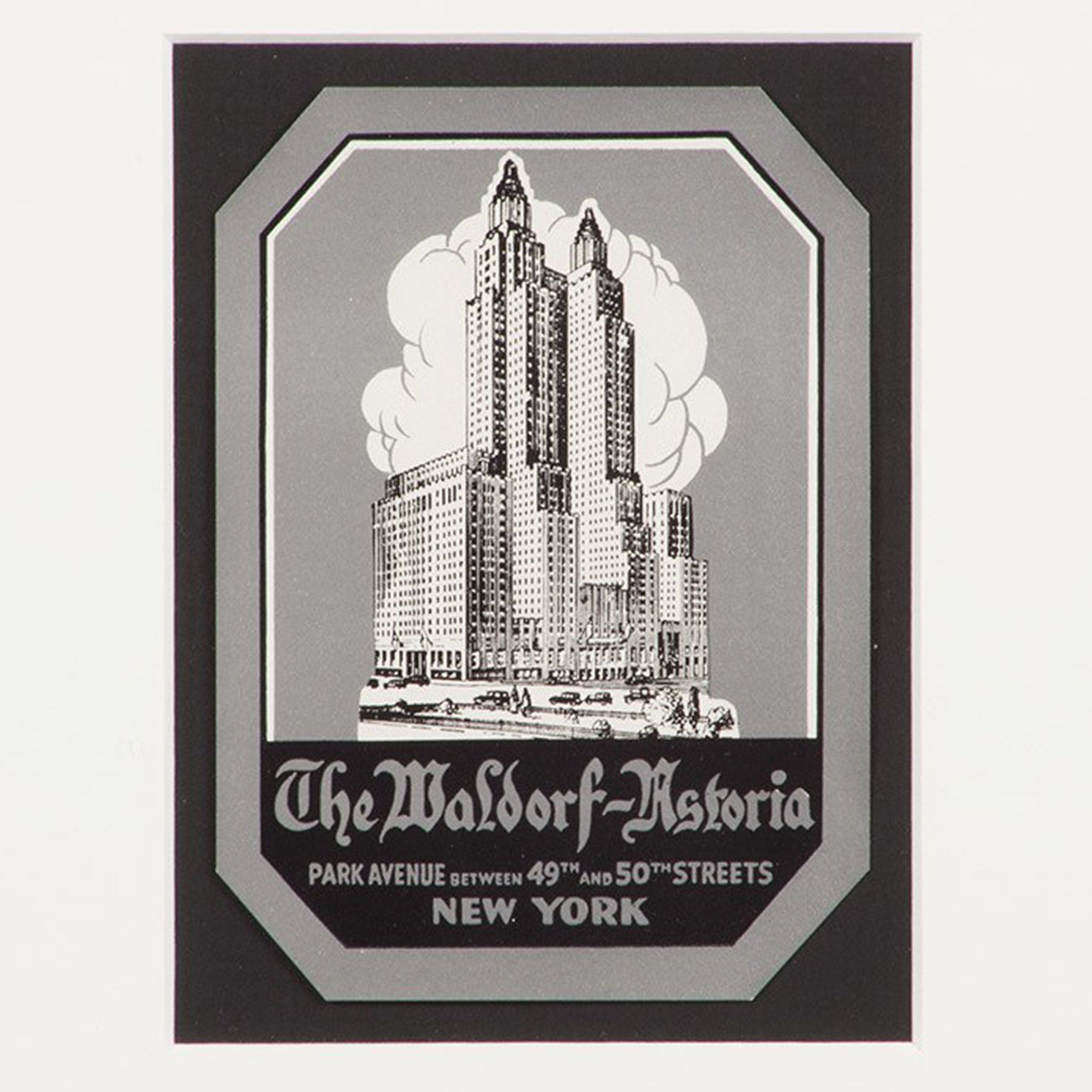 The Waldorf-Astoria New York Hotel Luggage Label