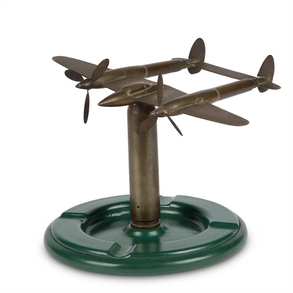WWII 'Trench Art' Airplane Ashtray