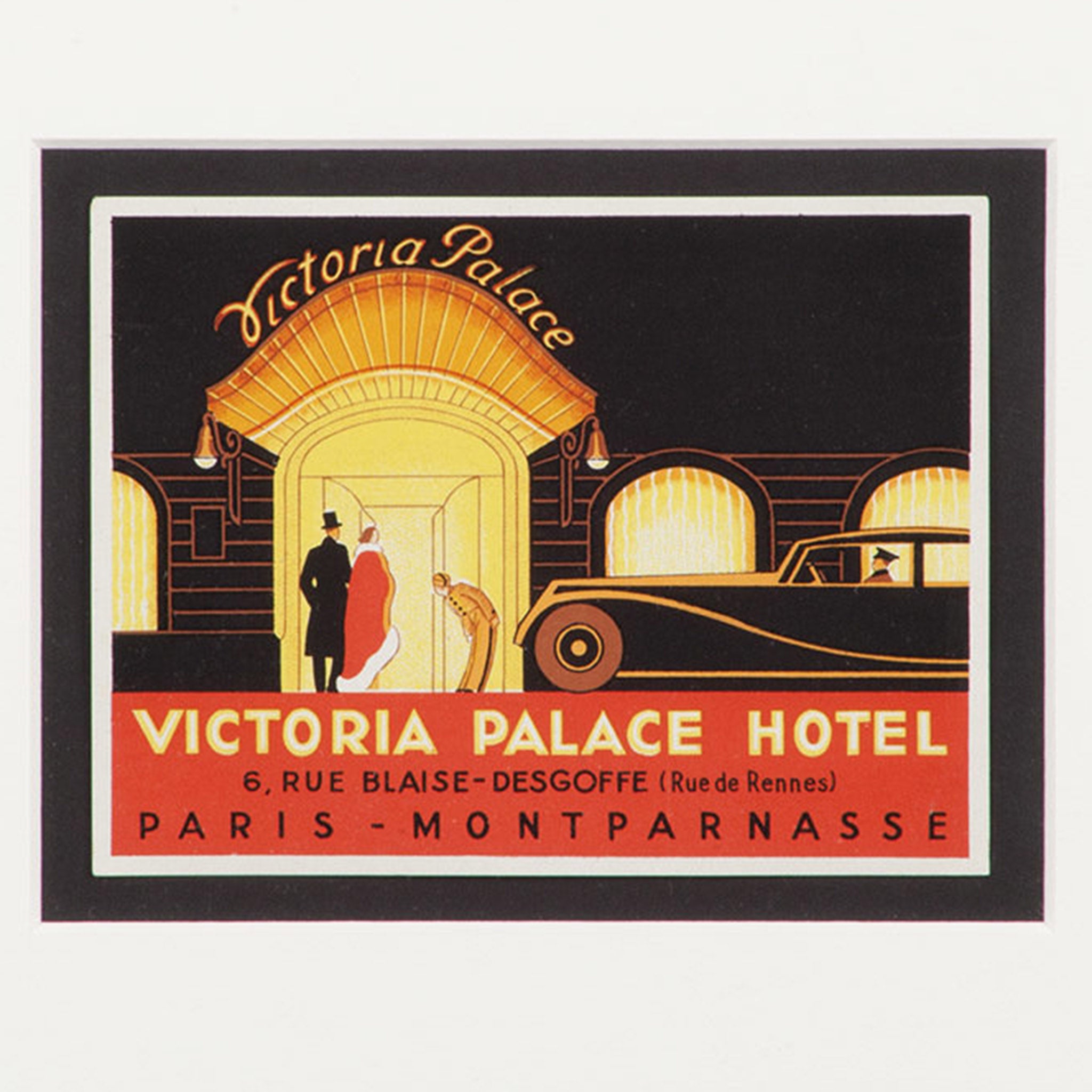 Victoria Palace Hotel Luggage Label