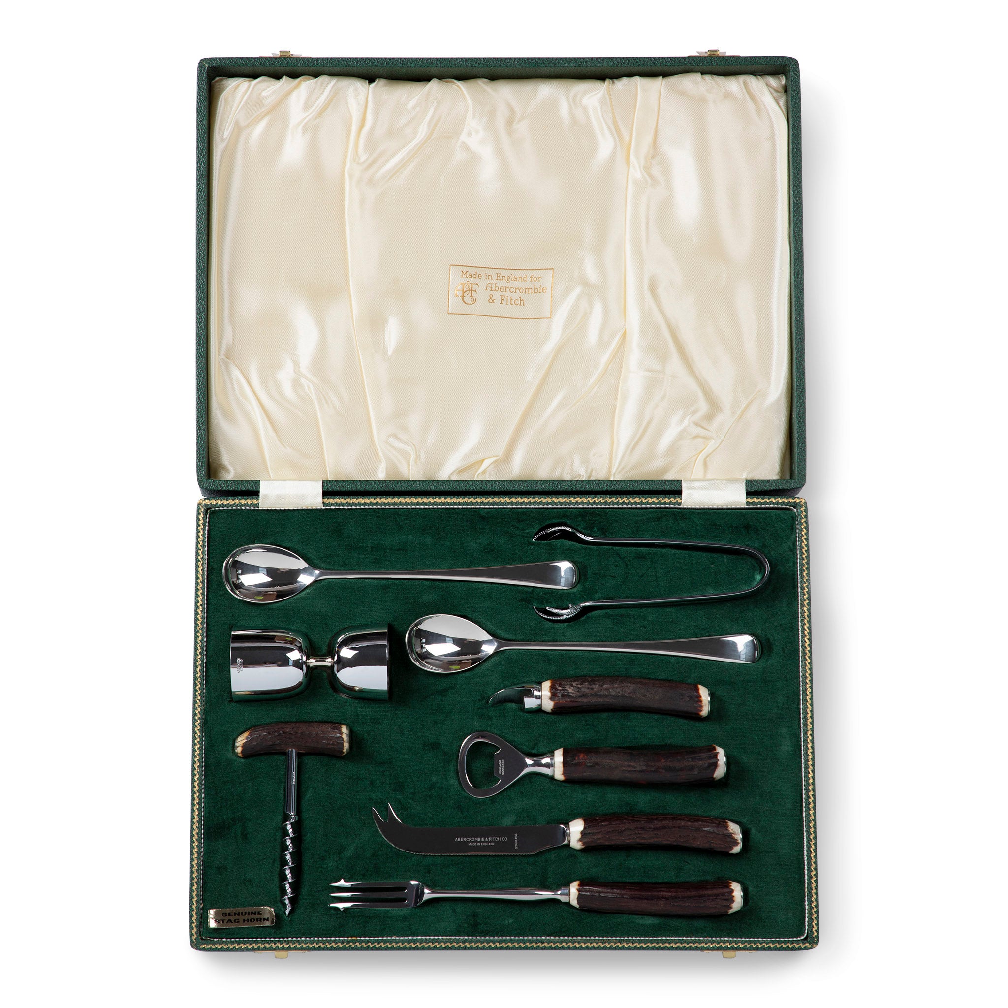 Vintage Abercrombie & Fitch Stag Horn Bart Tool Set