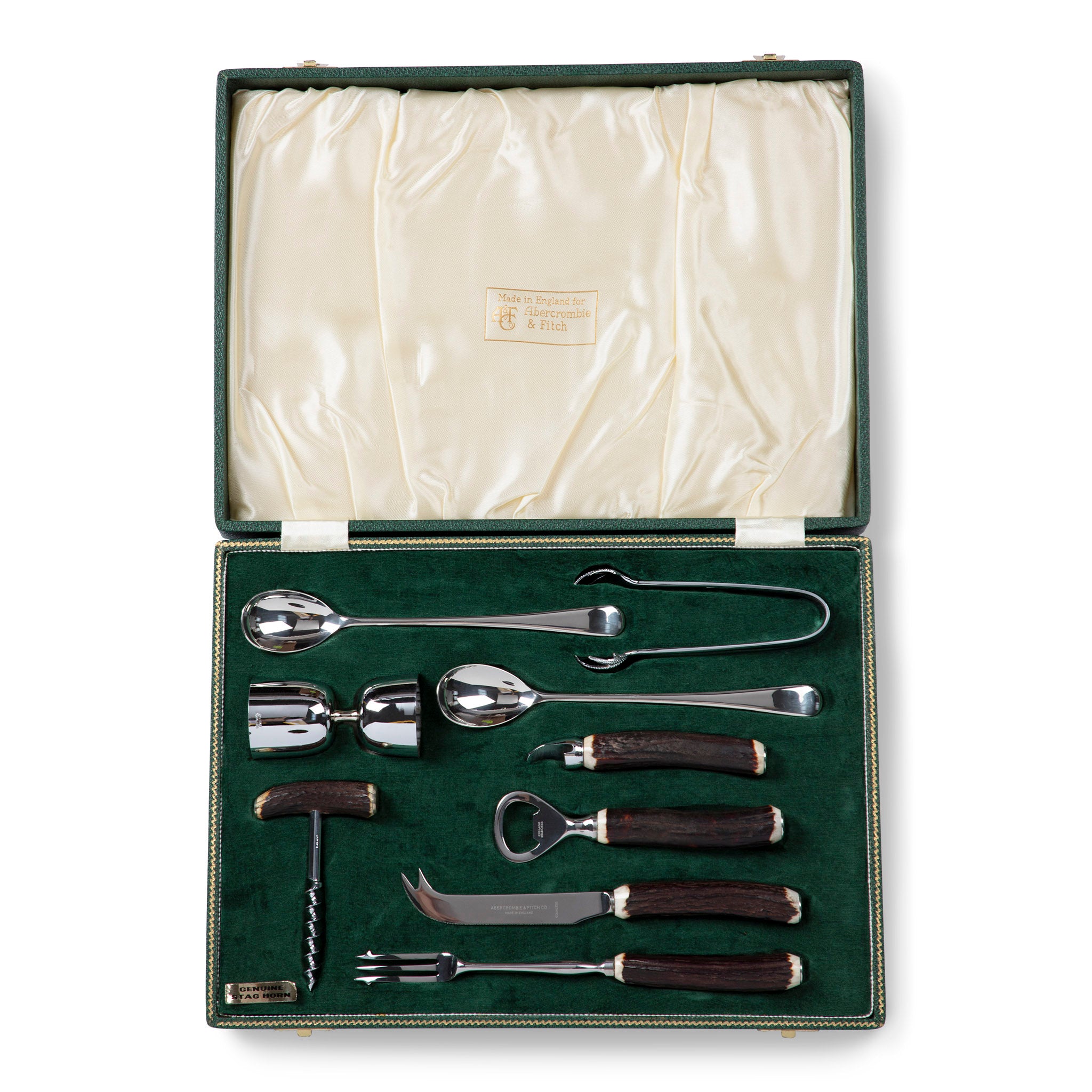 Vintage Abercrombie & Fitch Stag Horn Bart Tool Set