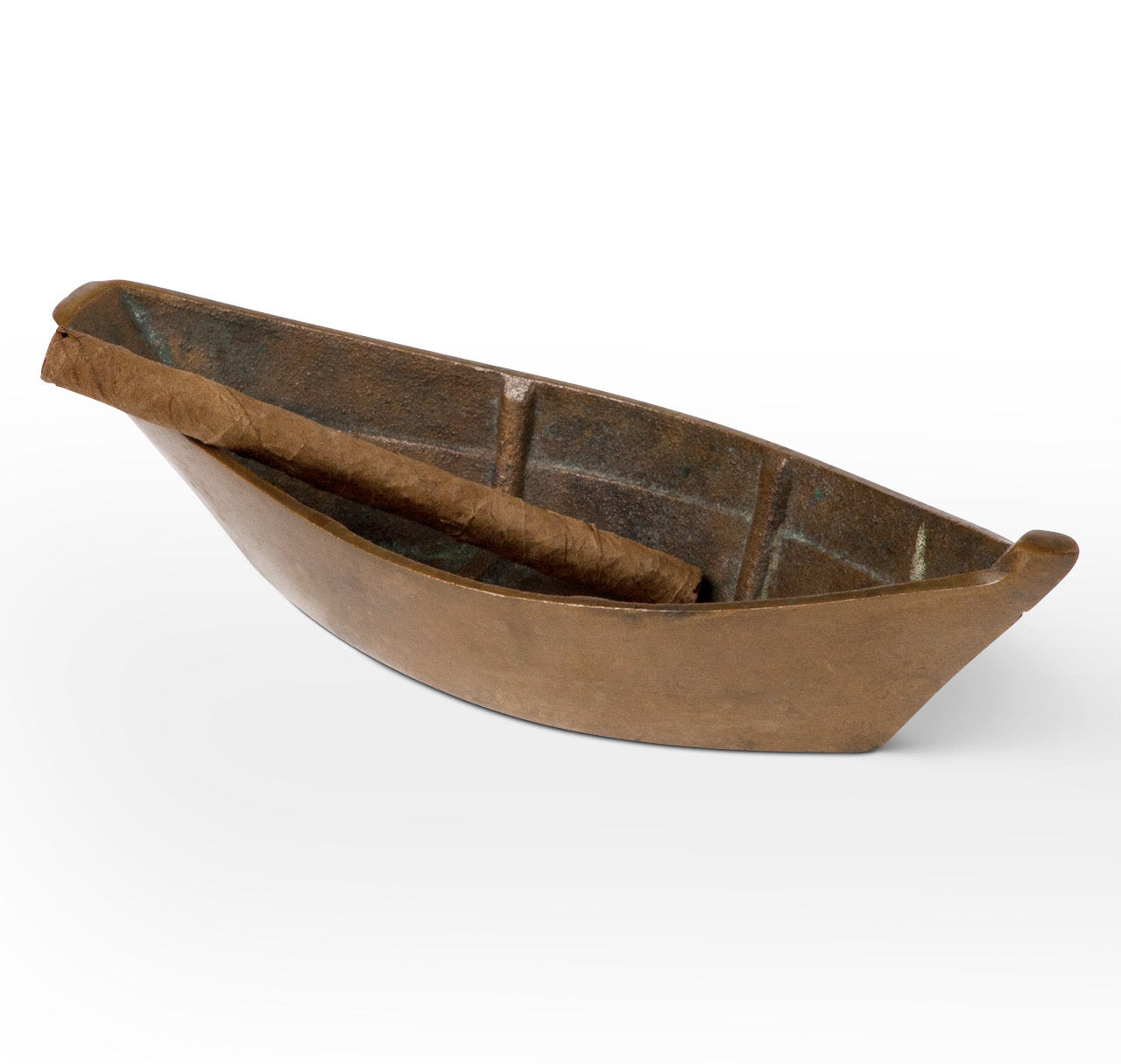 Vintage Bronze Dory Boat Ashtray