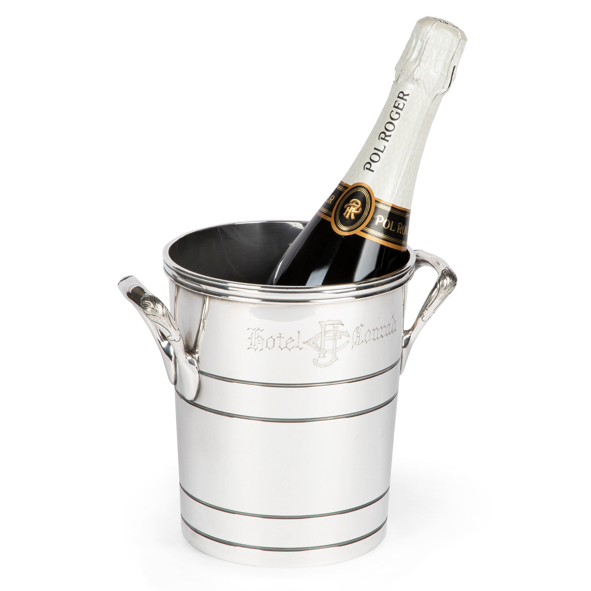 Vintage Hotel Conrad Silver Plate Champagne Bucket Wine Cooler