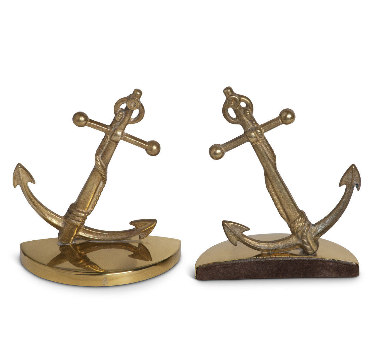 Vintage Nautical Brass Anchor Bookends