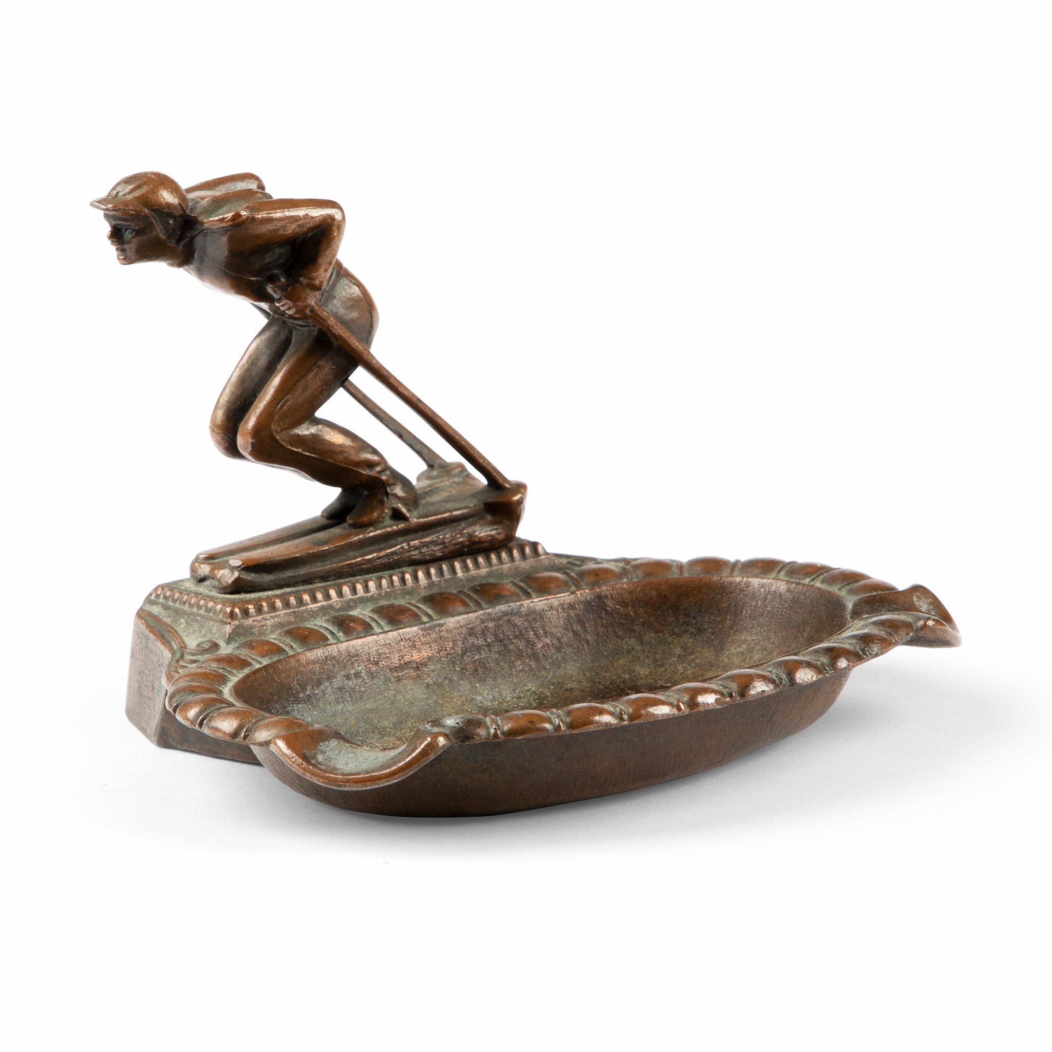 Vintage Skier Cigar Ashtray