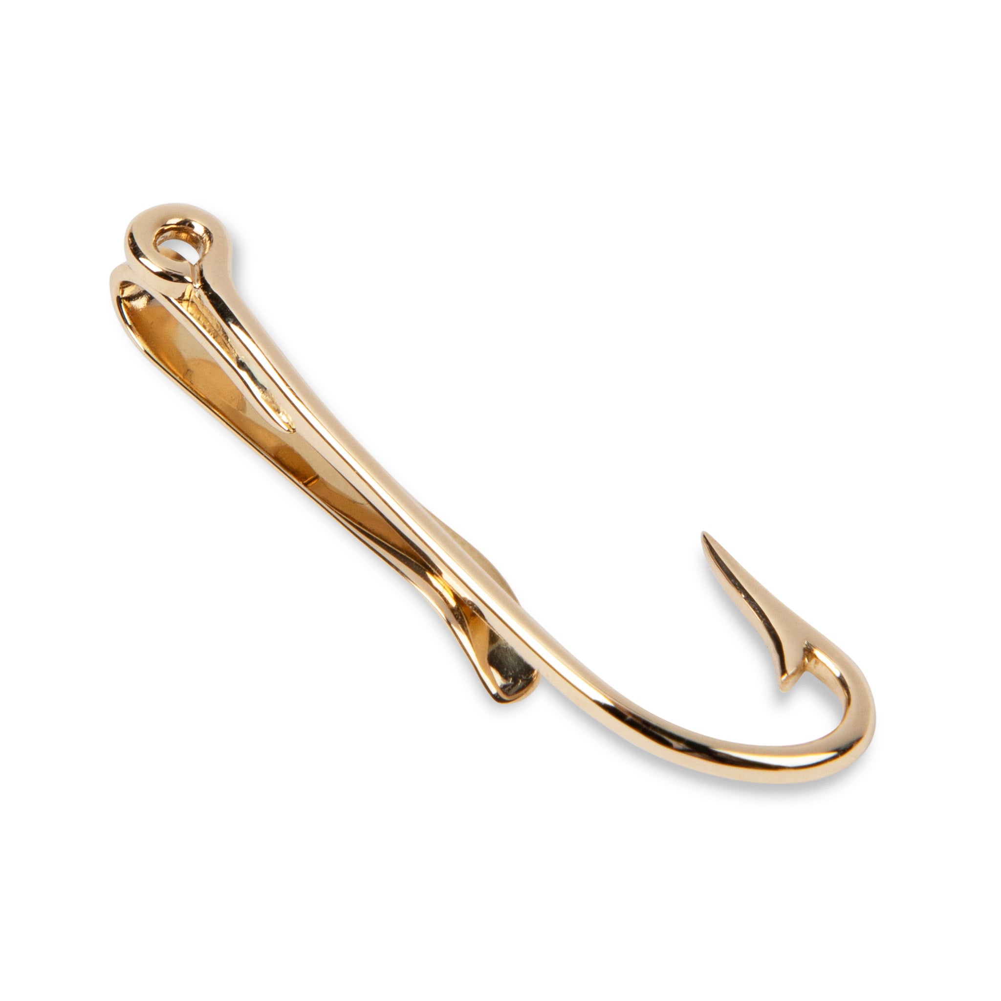 Vintage Tiffany & Co. 14k Gold Fish Hook Tie Clip