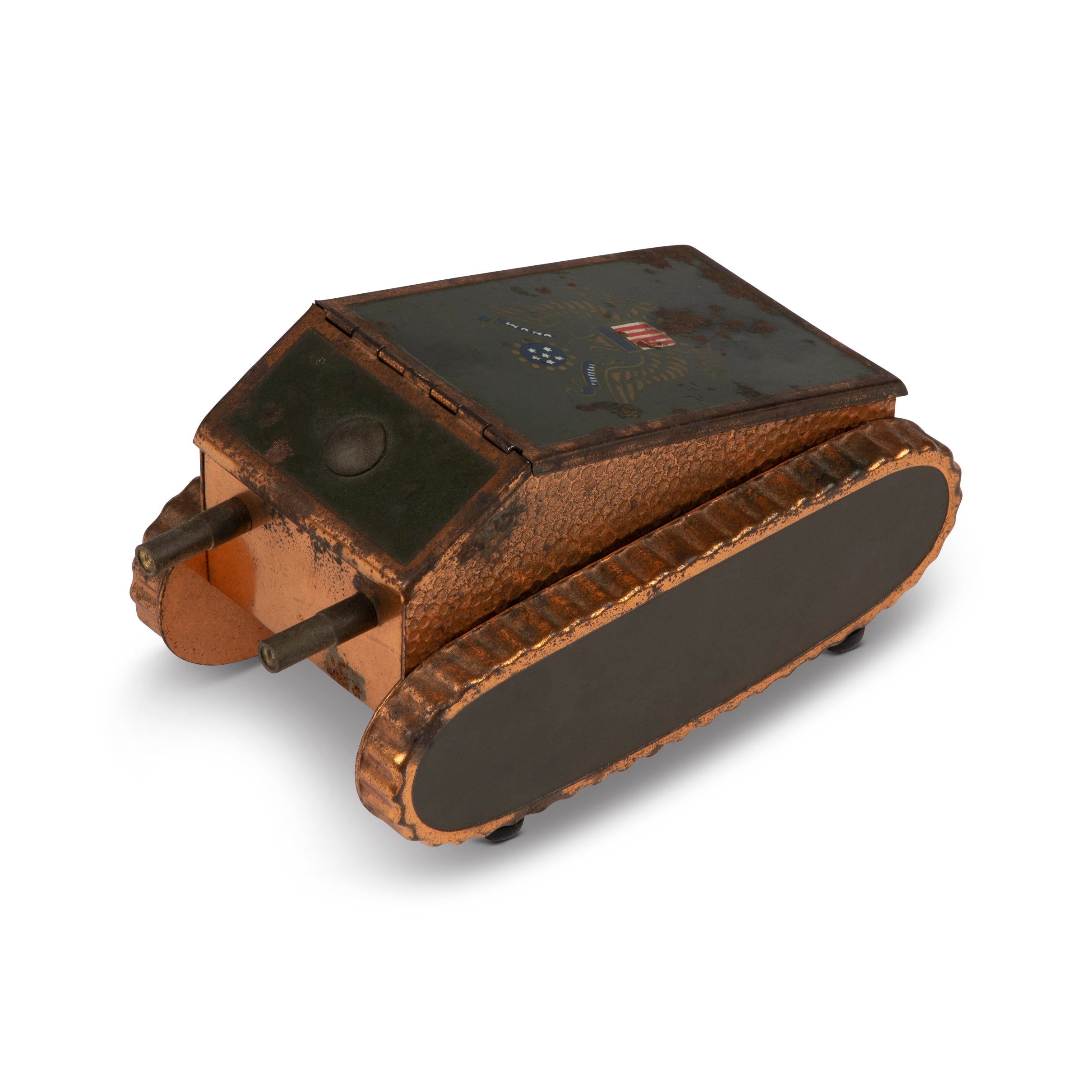Vintage Trench Art Copper Tank Cigarette Holder