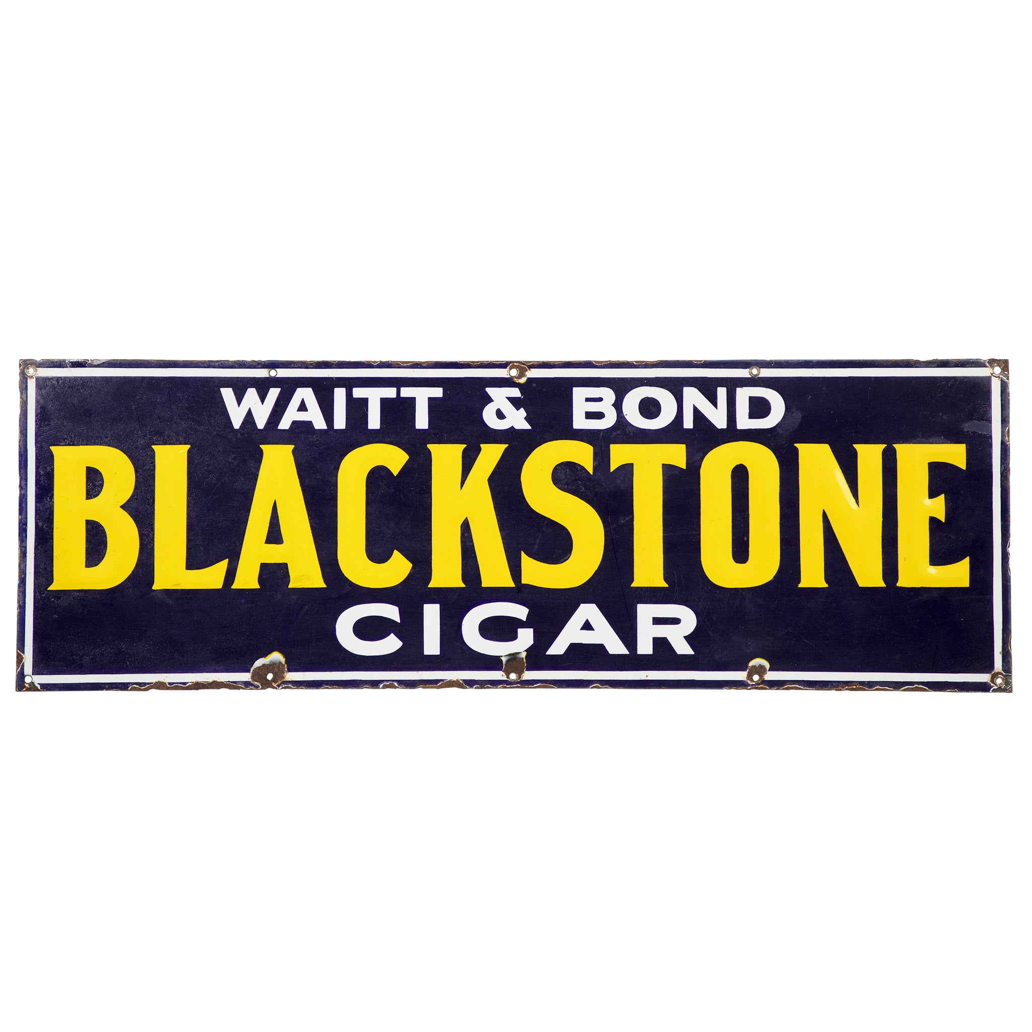 Waitt & Bond Blackstone Cigar Porcelain Sign