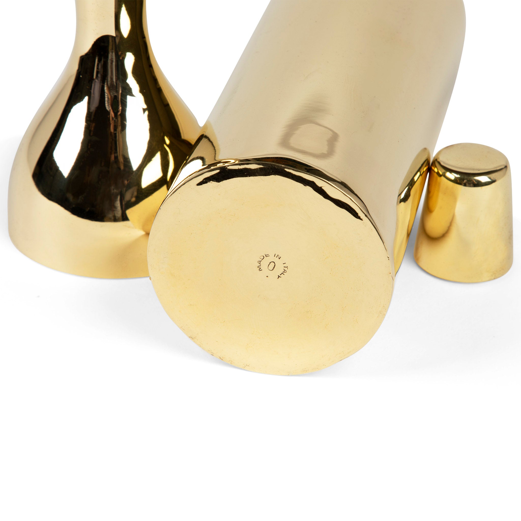 Wine Bottle Form Brass Cocktail Shaker