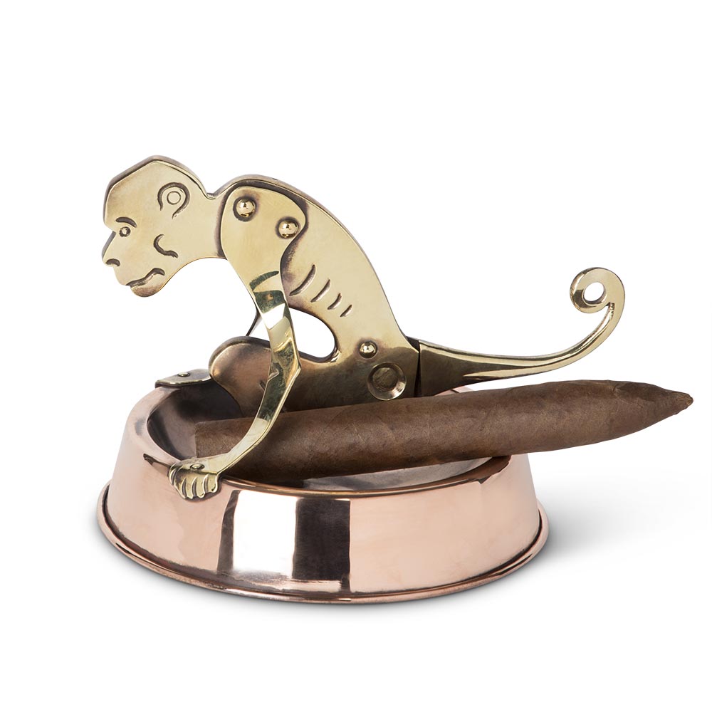 Art Deco Monkey Form Ashtray & Cigar Cutter