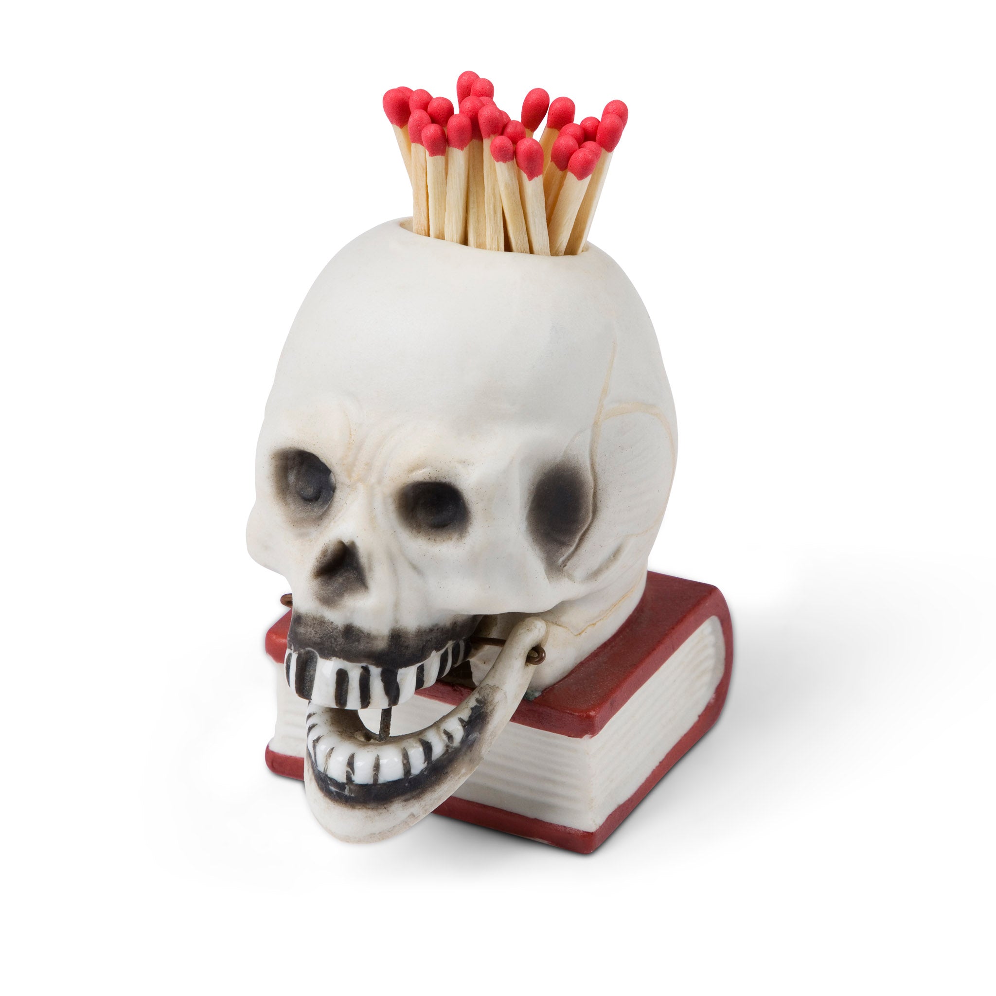 Vintage Memento Mori Skull Match Holder Striker