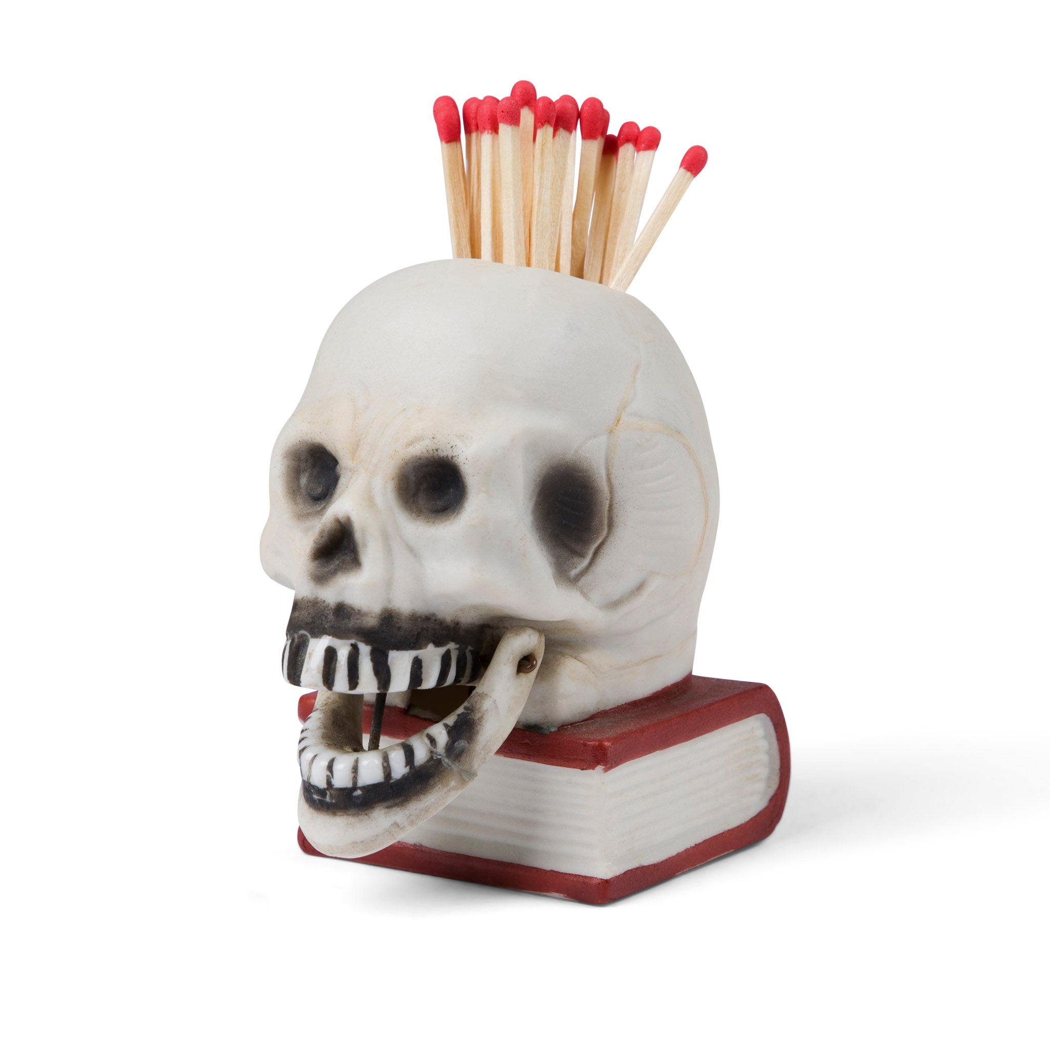 Vintage Memento Mori Skull Match Holder Striker