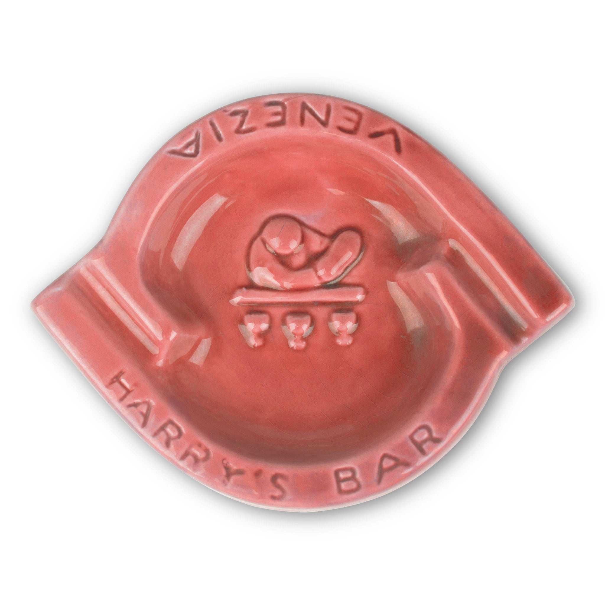 Harry's Bar Venice Italy Ceramic Pink Ashtray